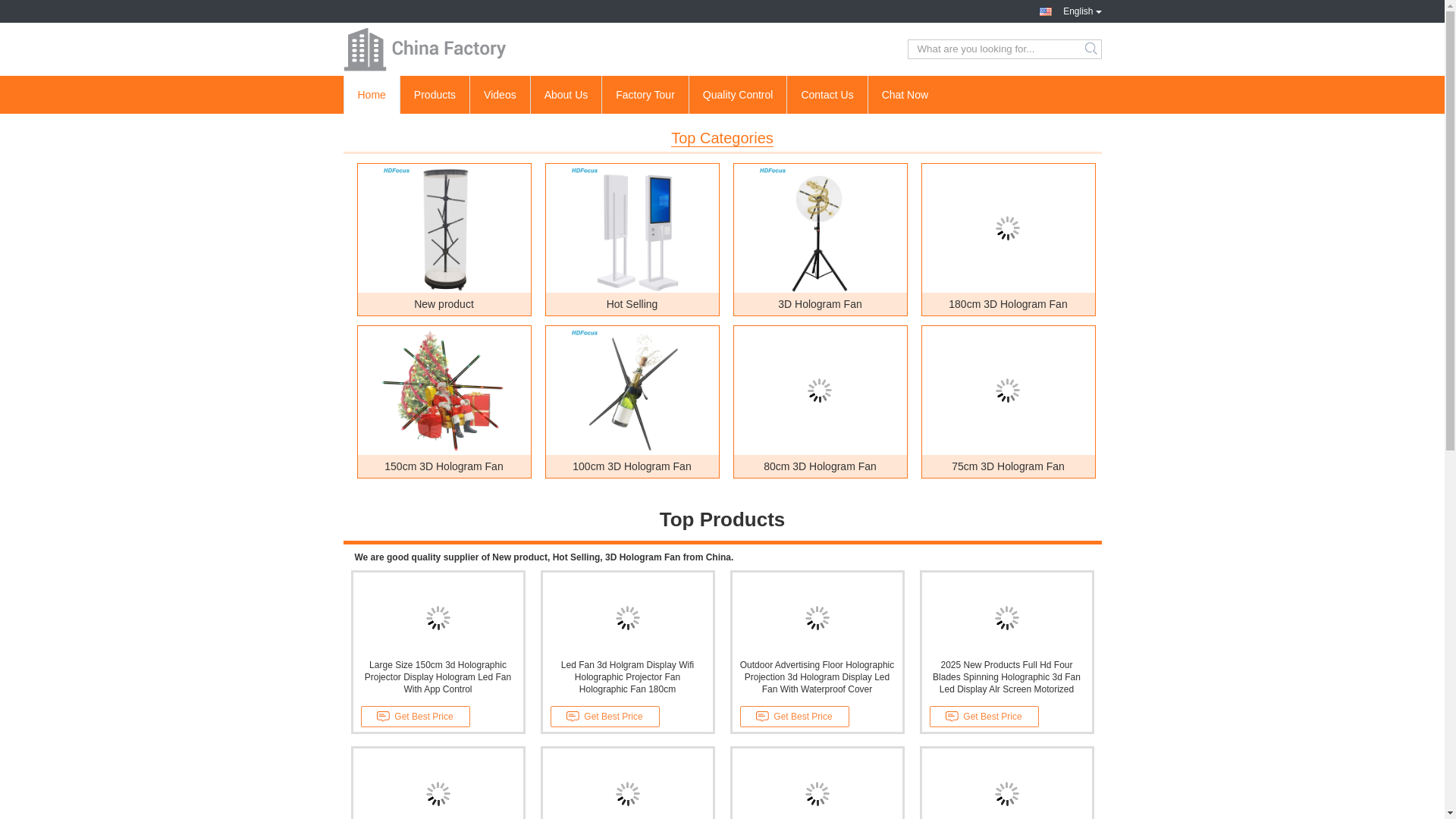 website screenshot of https://180cm3dhologramfan.com/