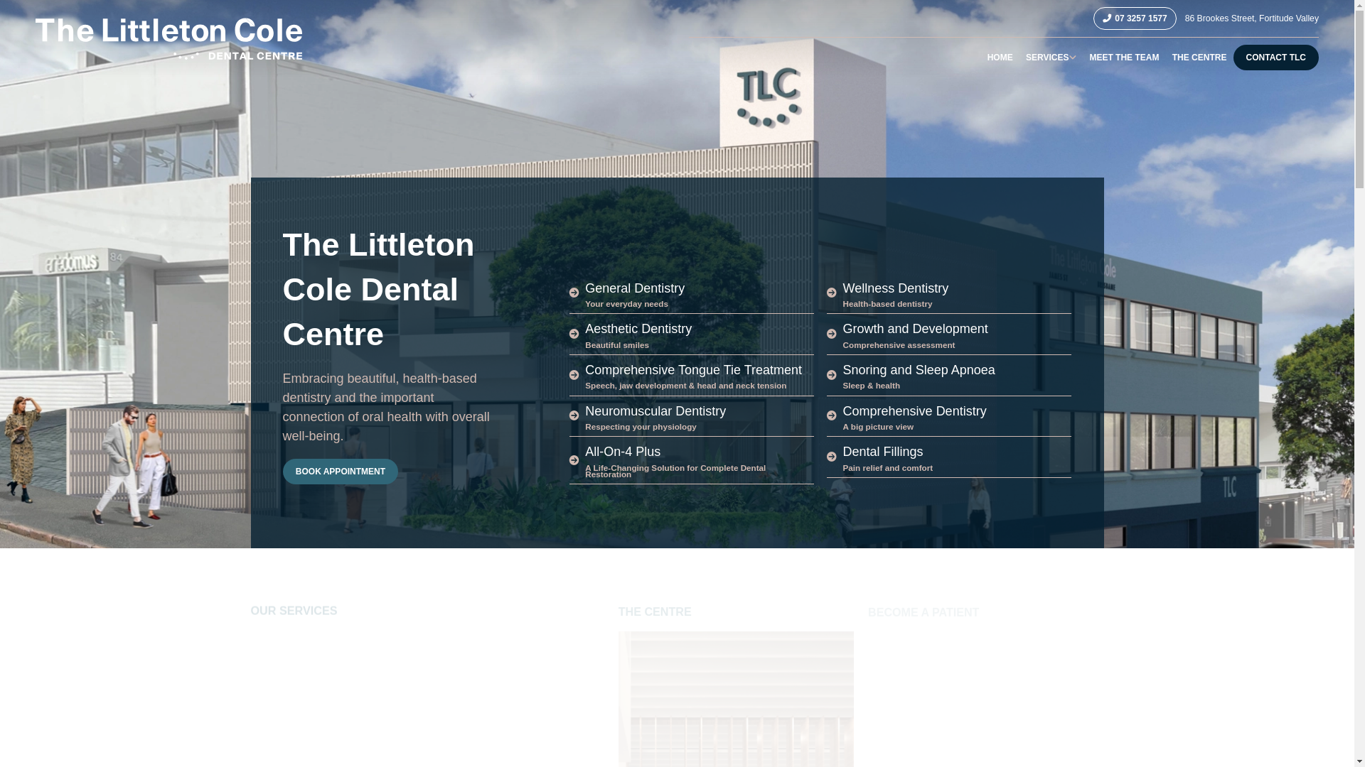 website screenshot of https://littletoncoledental.com/