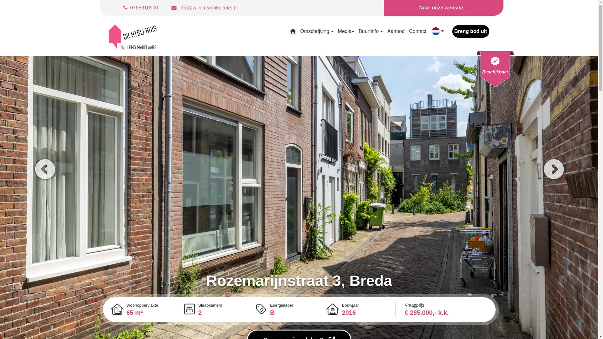 website screenshot of https://rozemarijnstraat3.nl/