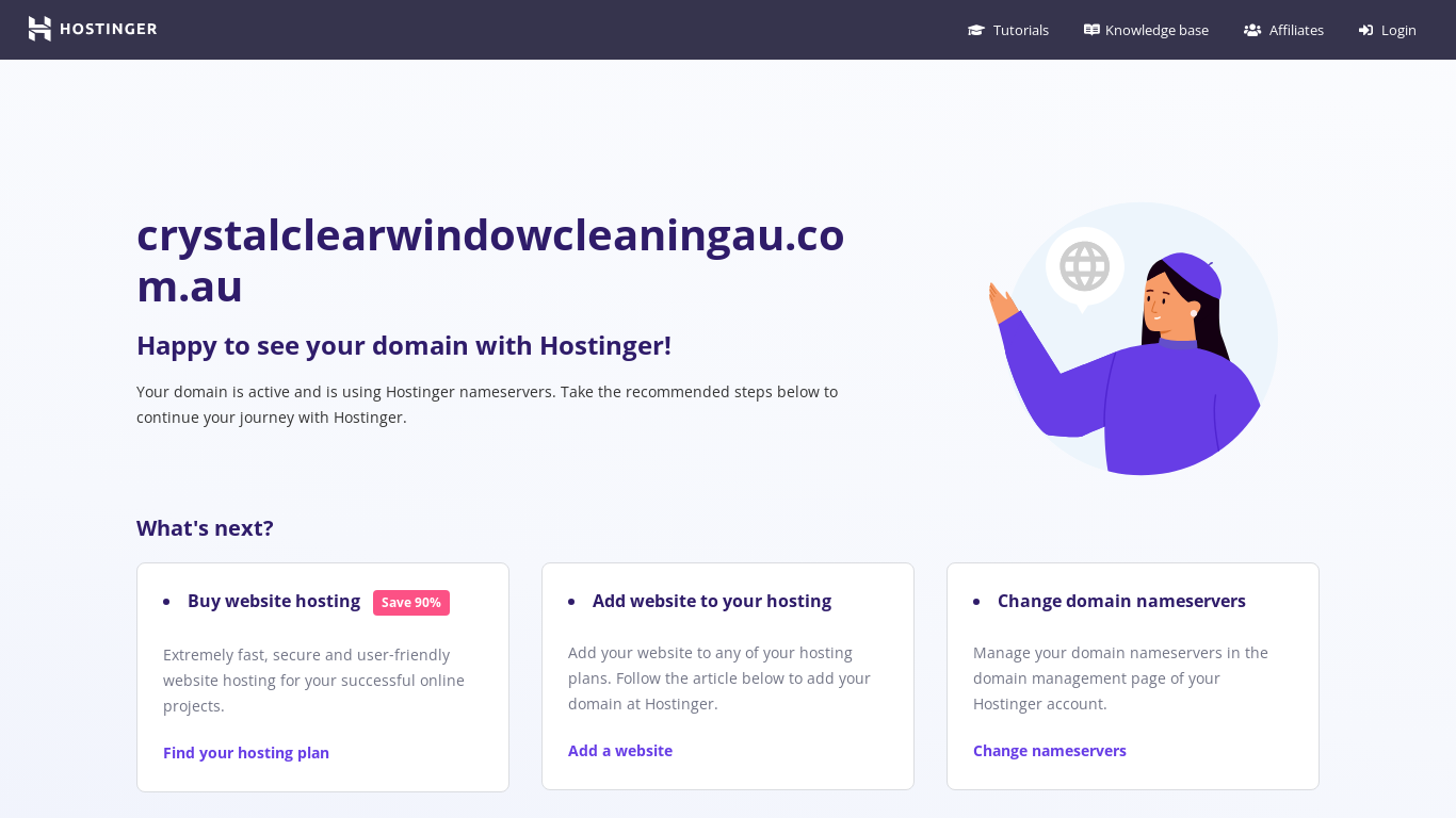 website screenshot of https://crystalclearwindowcleaningau.com.au/