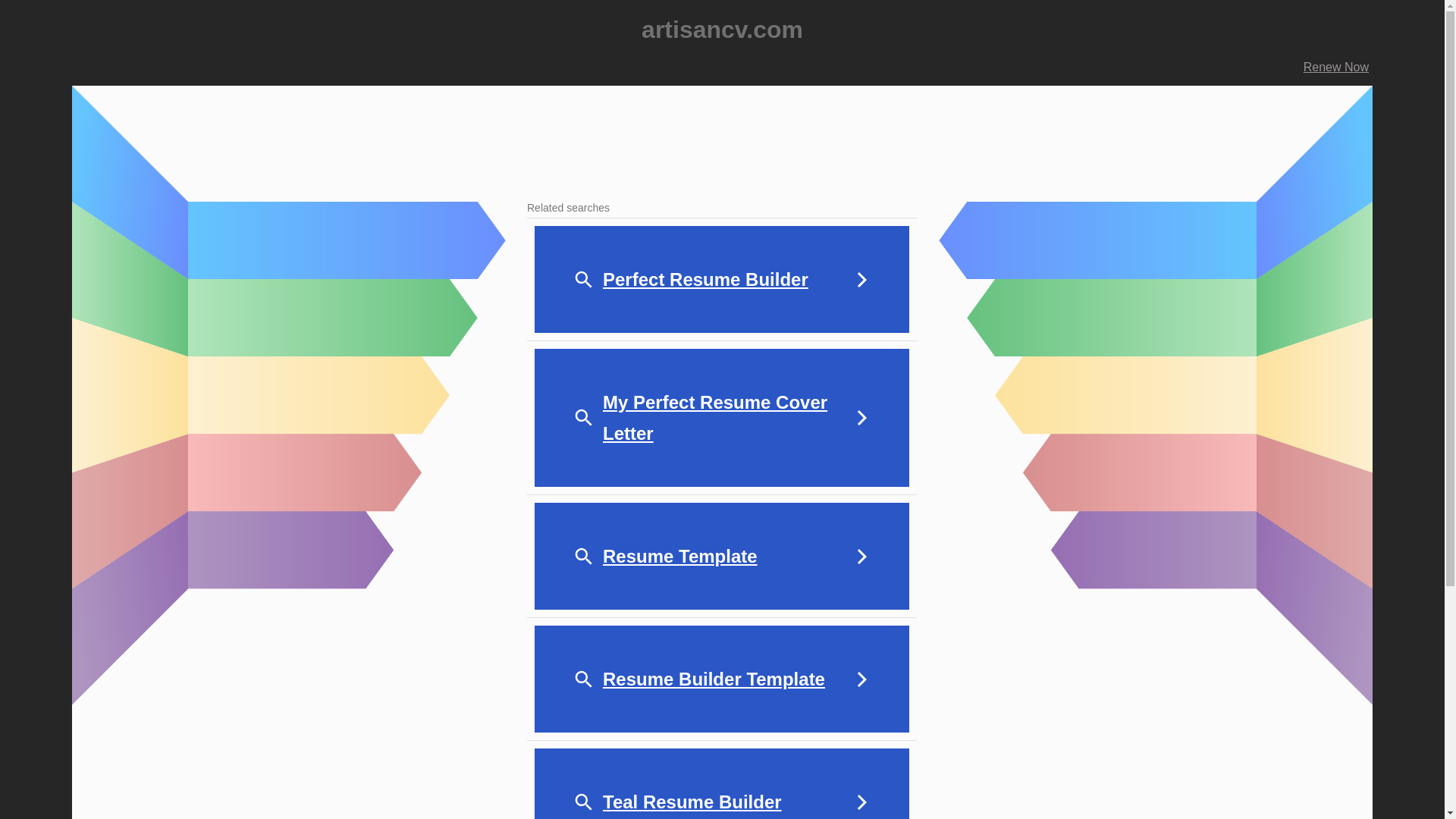 website screenshot of https://artisancv.com/