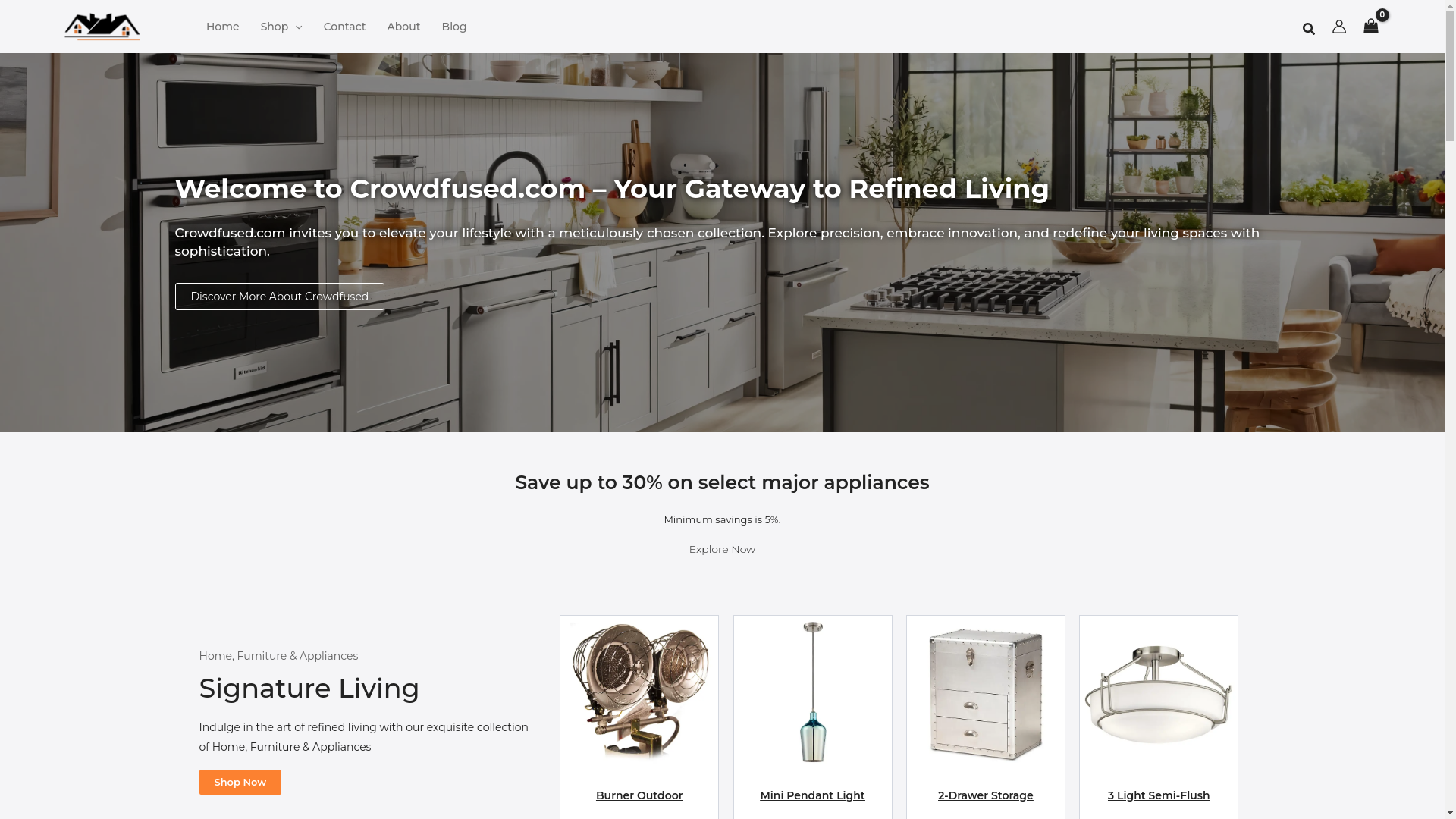 website screenshot of https://crowdfused.com/