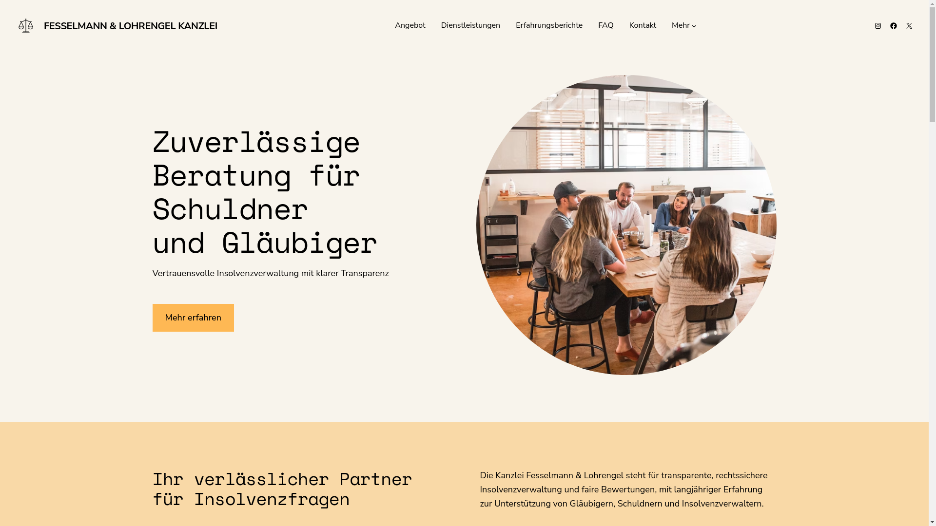 website screenshot of https://fesselmann-lohrengel-kanzlei.de/