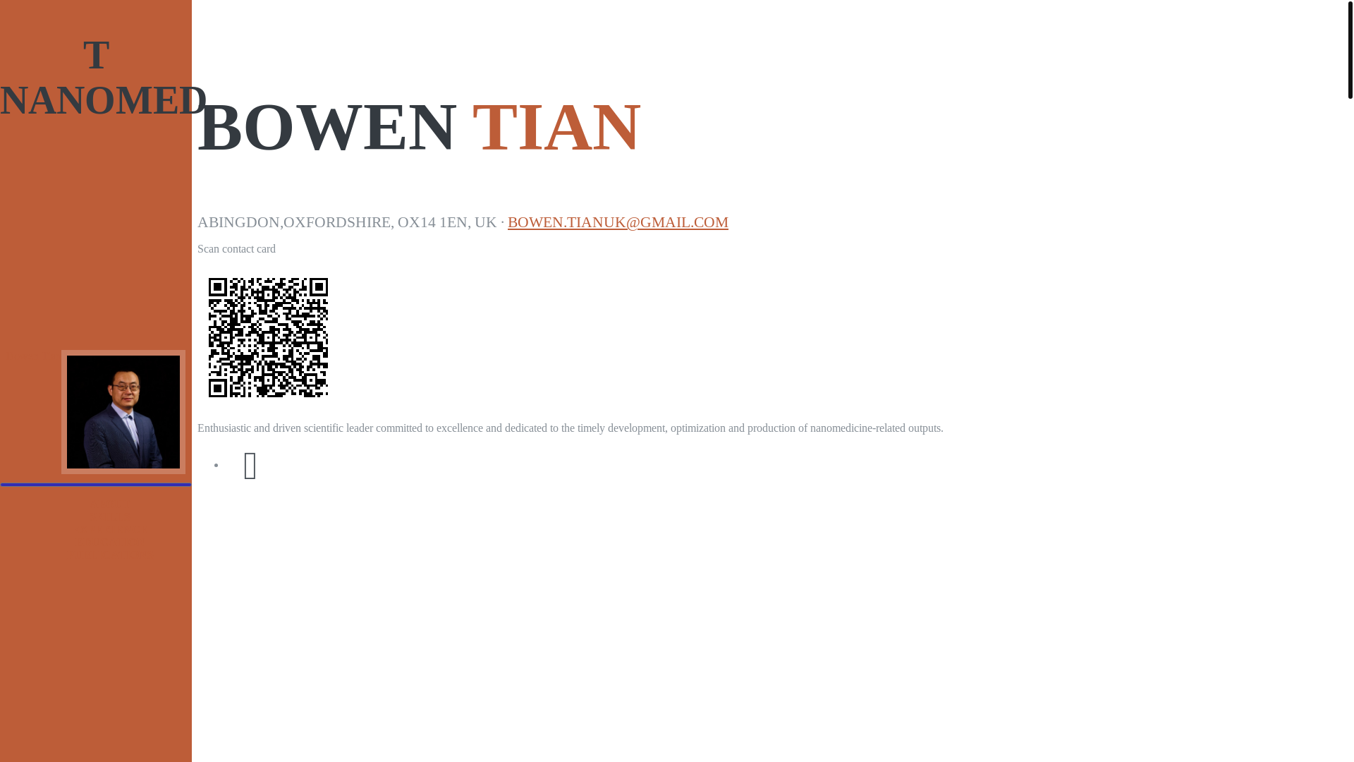 website screenshot of https://tnanomed.com/