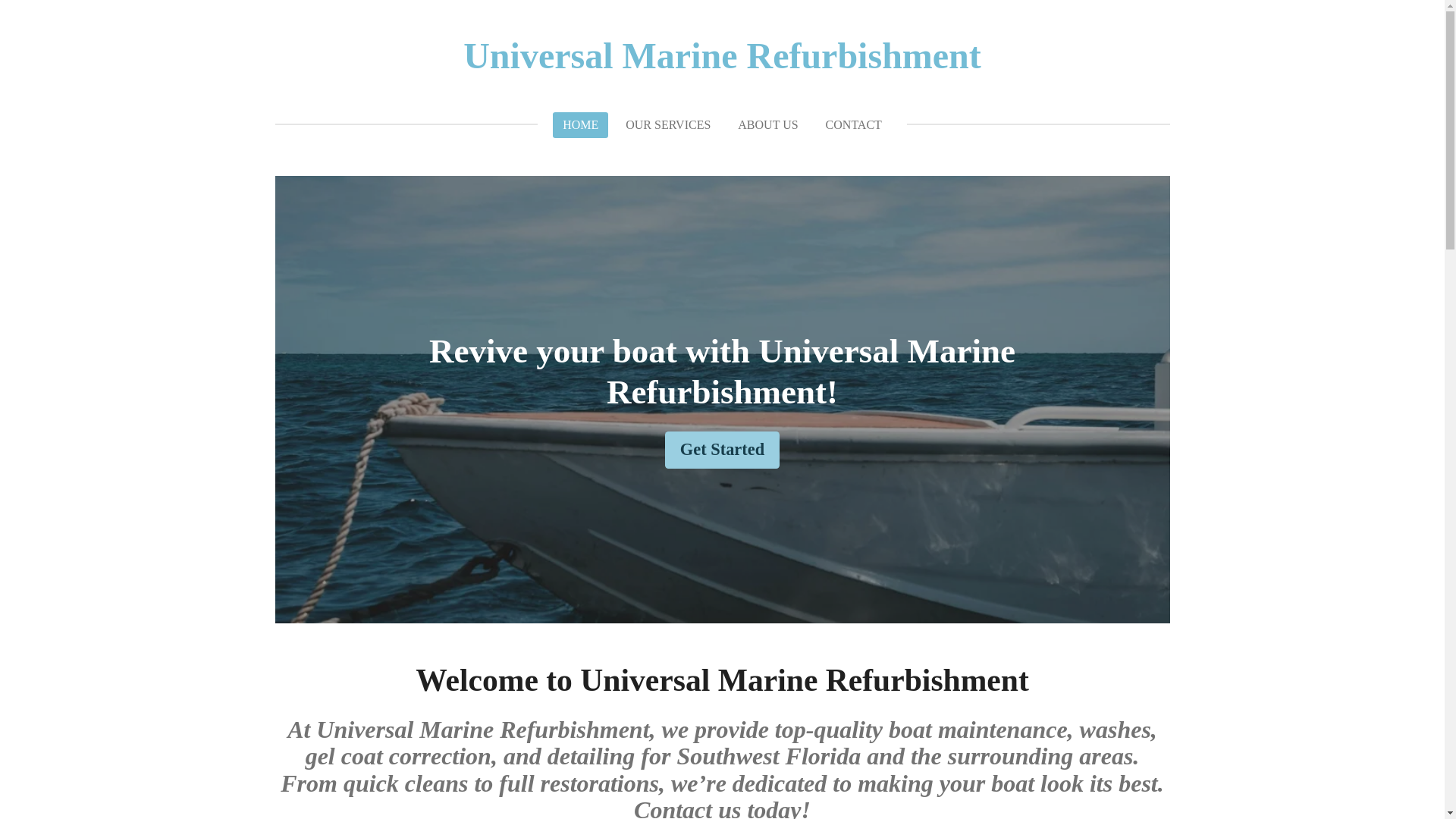 website screenshot of https://universalmarinerefurbishment.com/