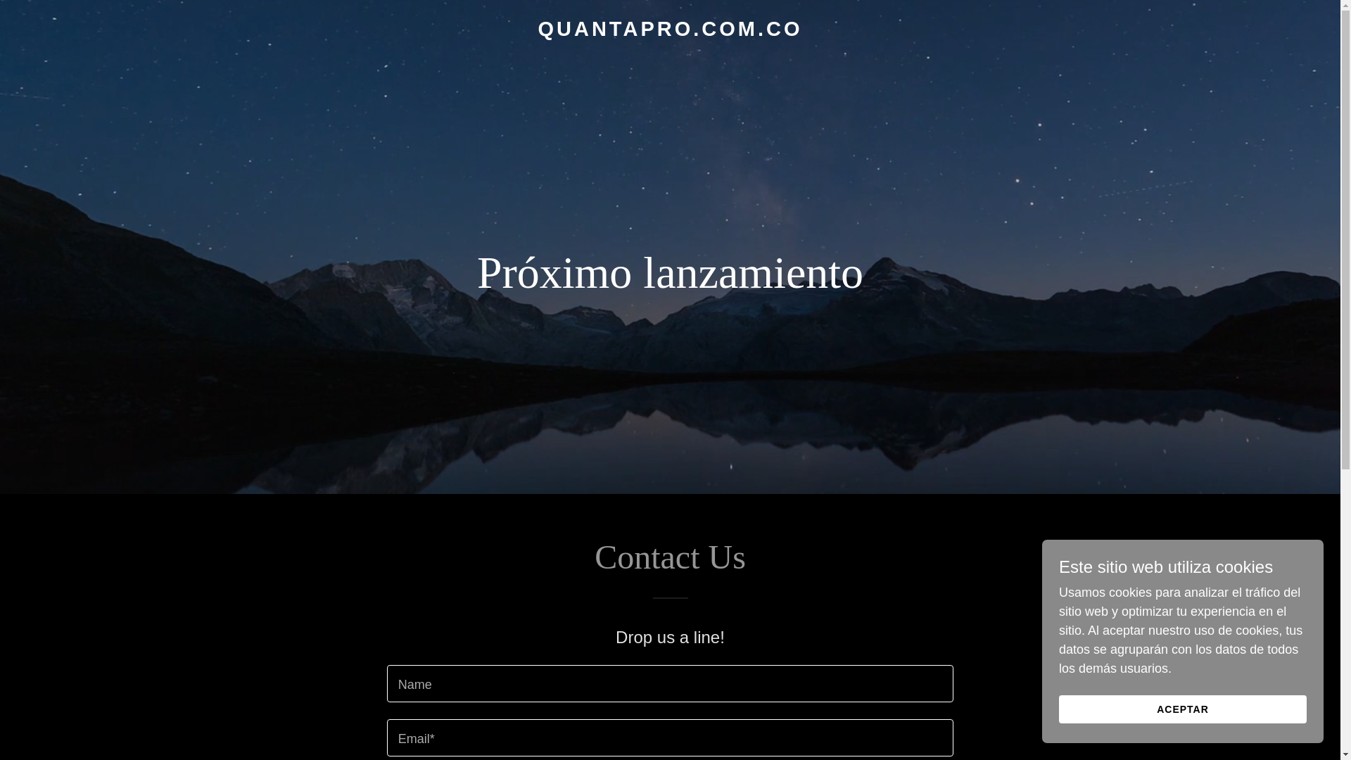 website screenshot of https://quantapro.com.co/