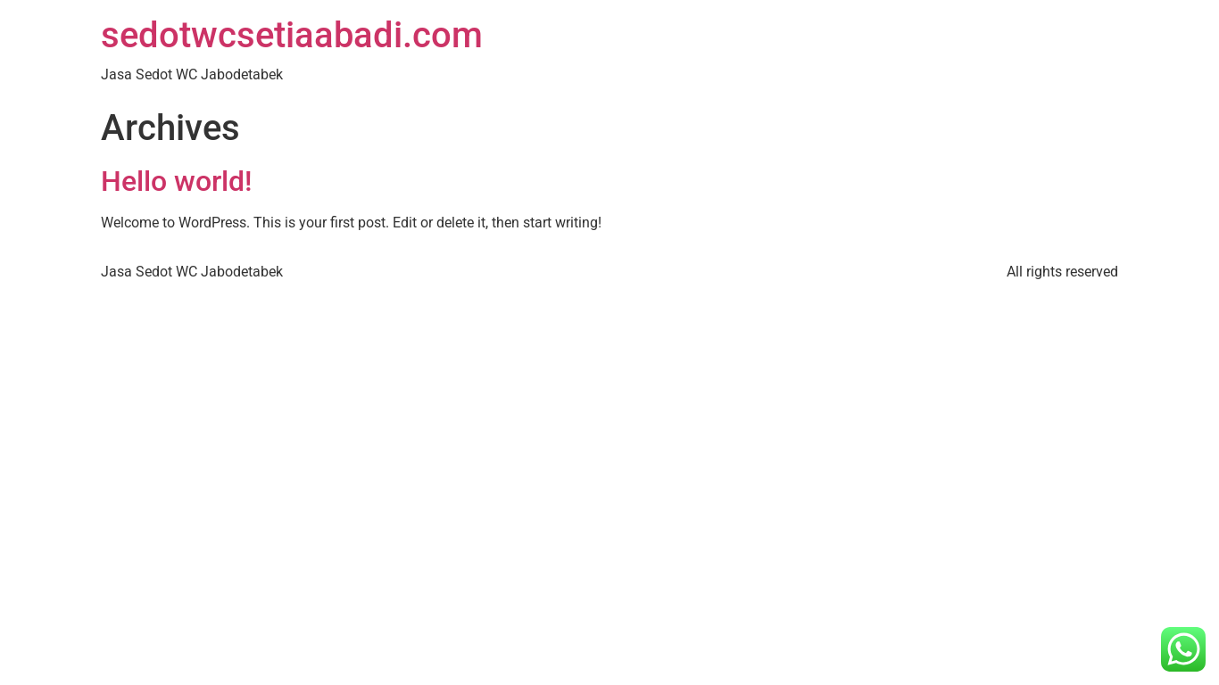 website screenshot of https://sedotwcsetiaabadi.com/