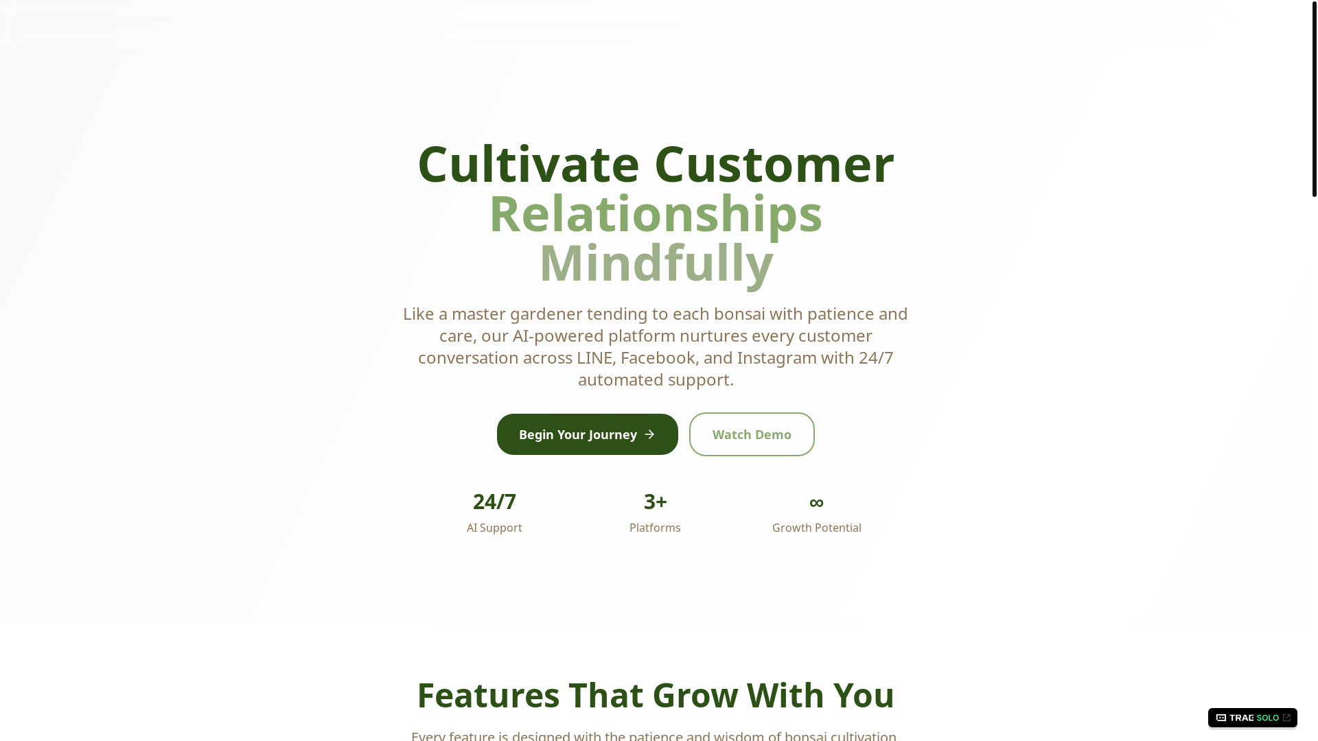 website screenshot of https://bonsai-chatbot-frontend.pages.dev/