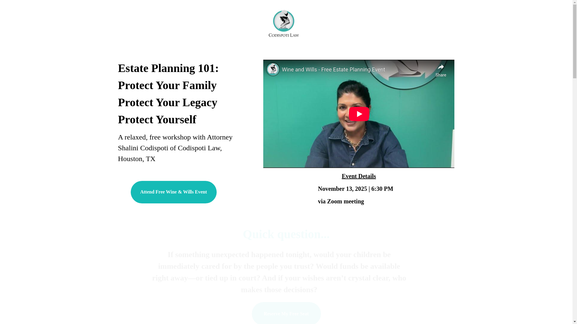website screenshot of https://codispotilaw-estateplans.info/