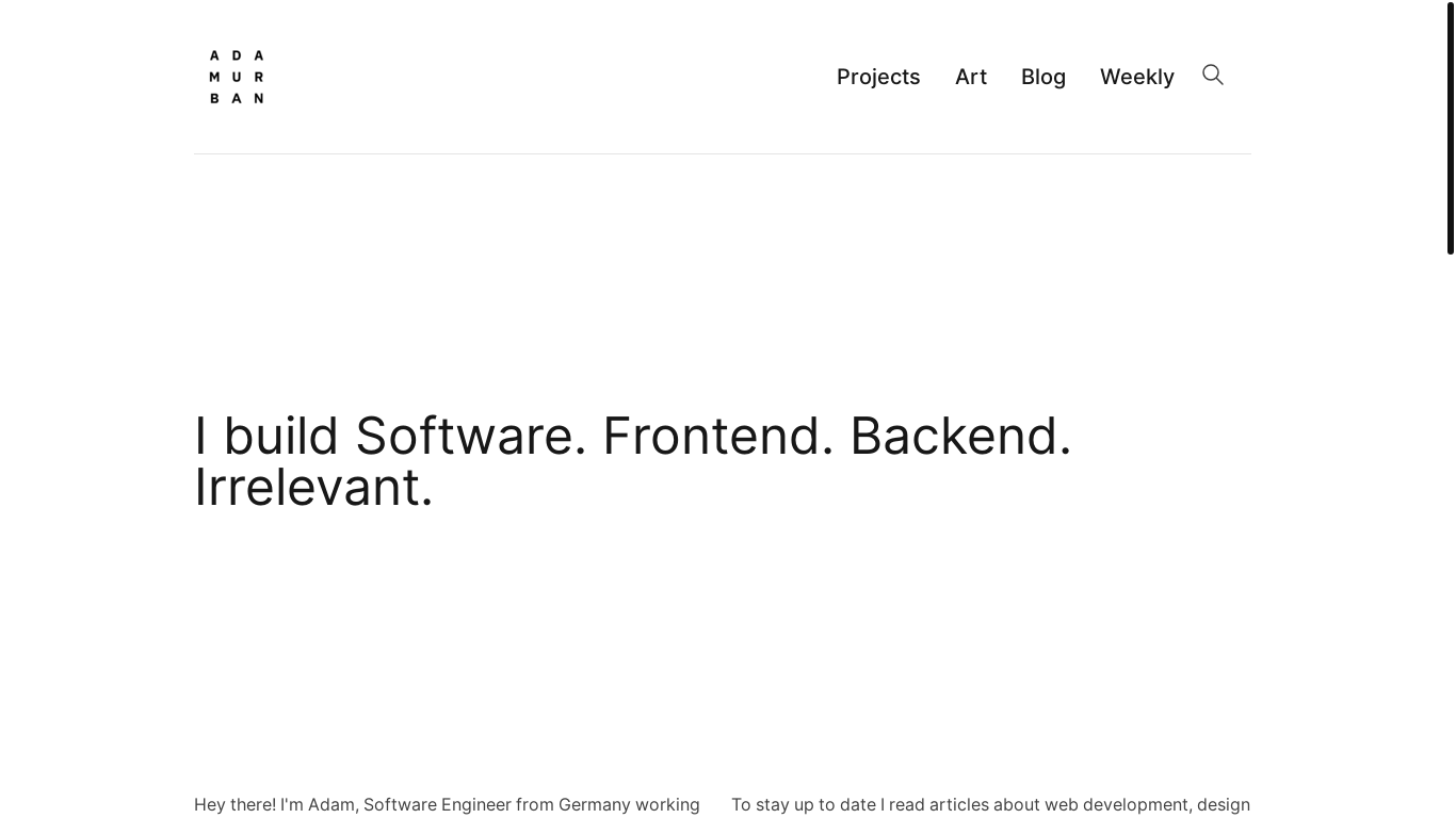 website screenshot of https://urbanisierung.dev/
