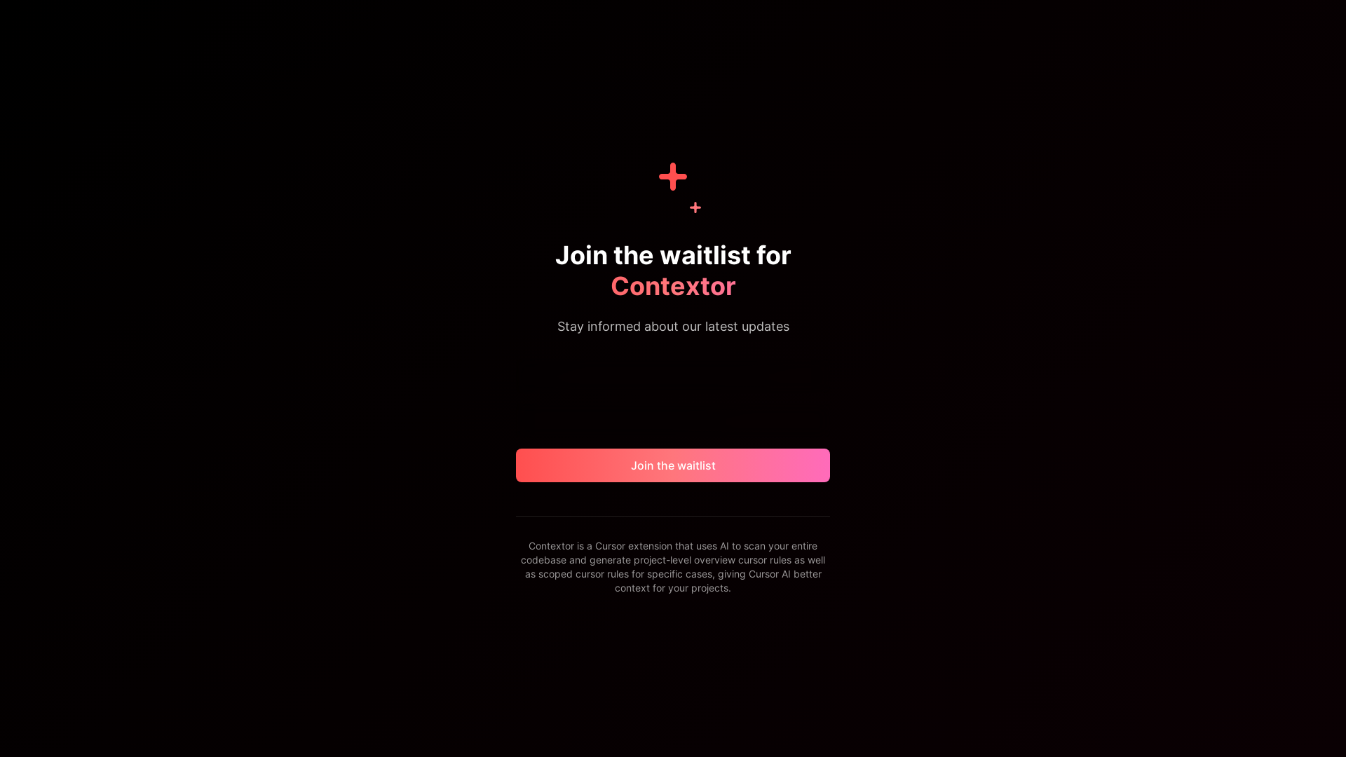 website screenshot of https://contextor.dev/