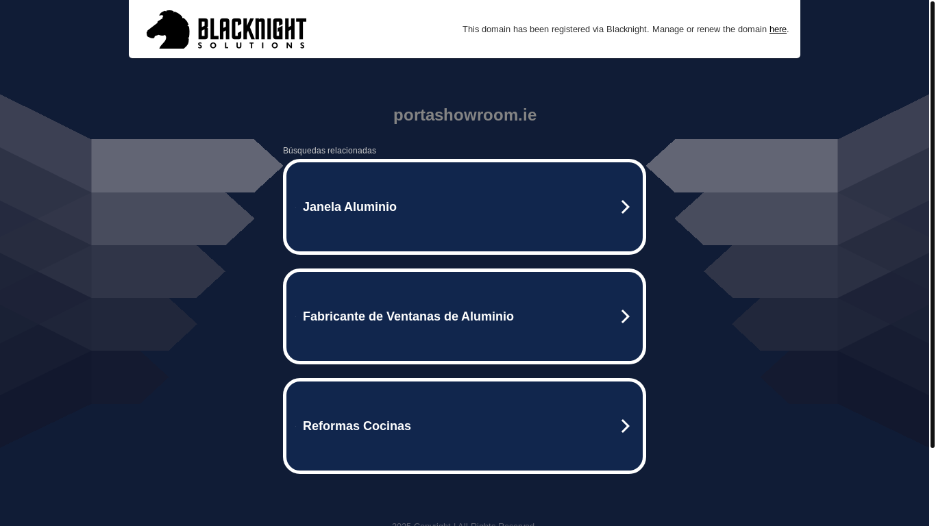 website screenshot of https://portashowroom.ie/