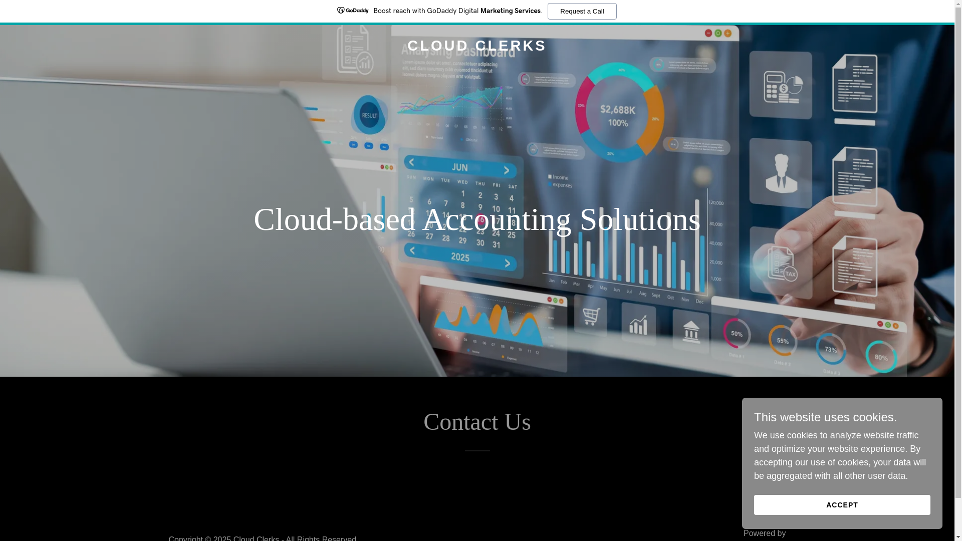 website screenshot of https://cloudclerks.ai/