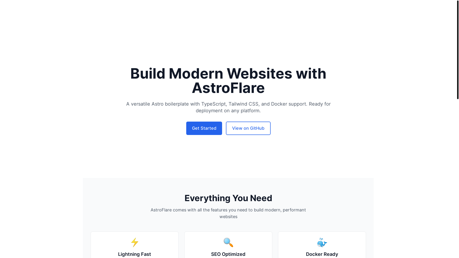 website screenshot of https://astroflare-mainxxx.pages.dev/
