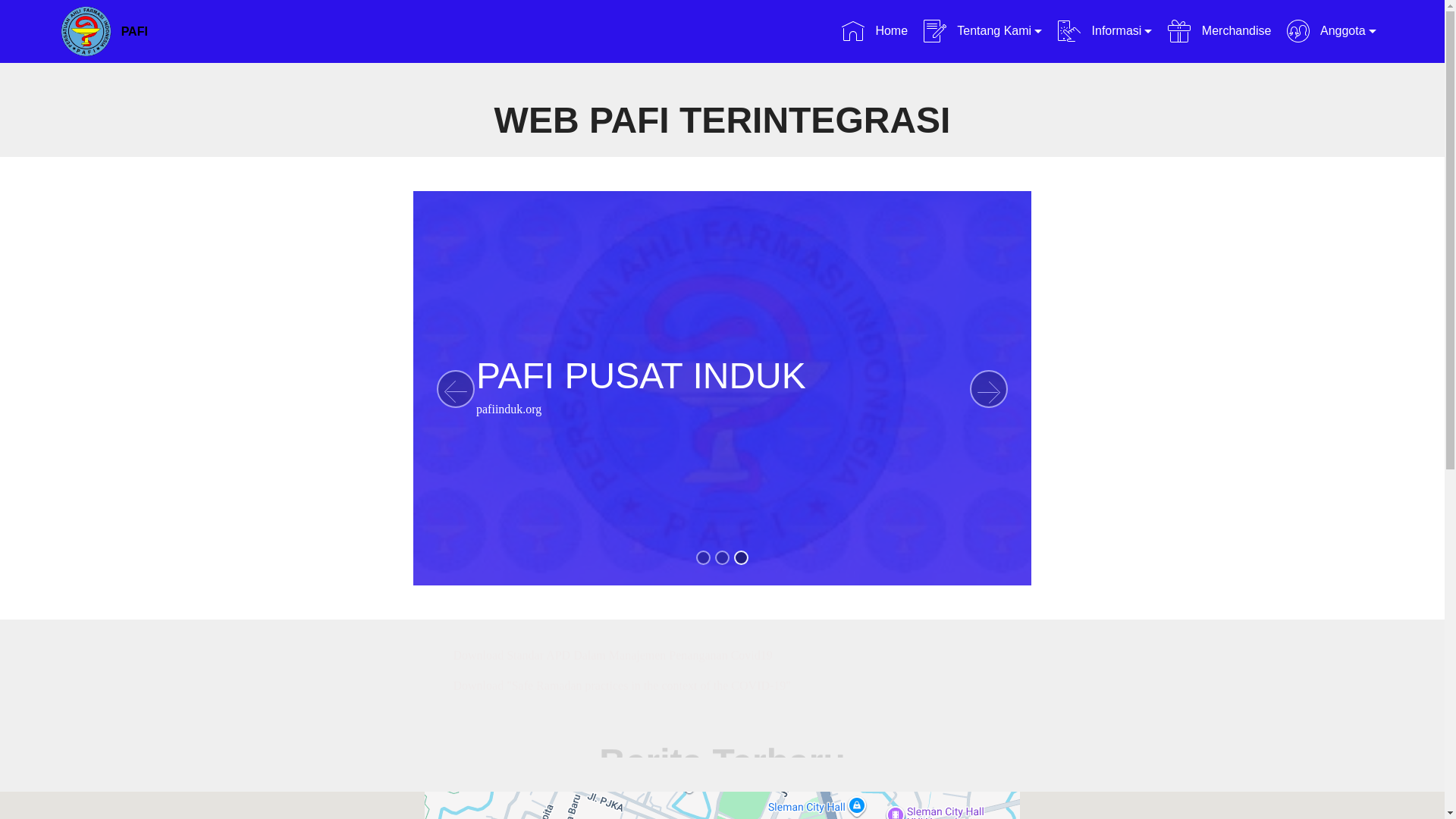 website screenshot of https://pafi-sleman-org.pages.dev/
