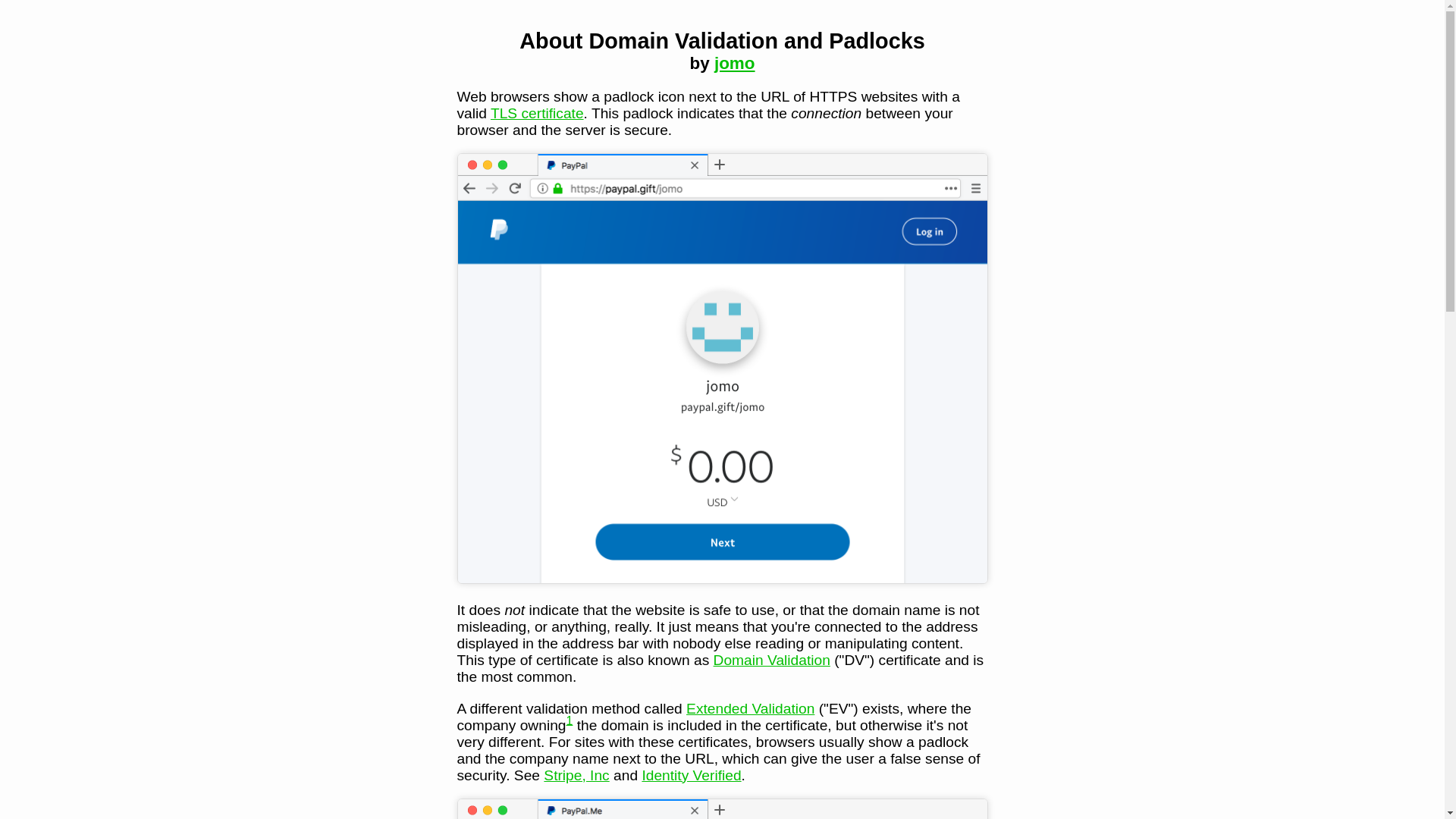 website screenshot of https://paypal.gift/