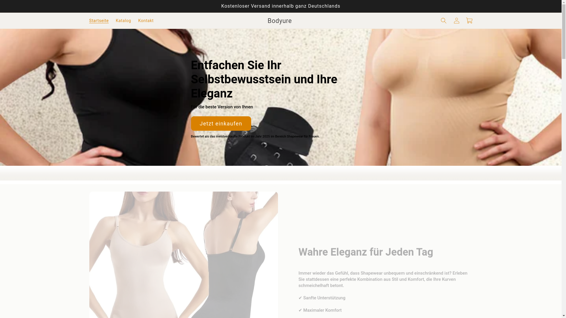 website screenshot of https://bodyure.com/