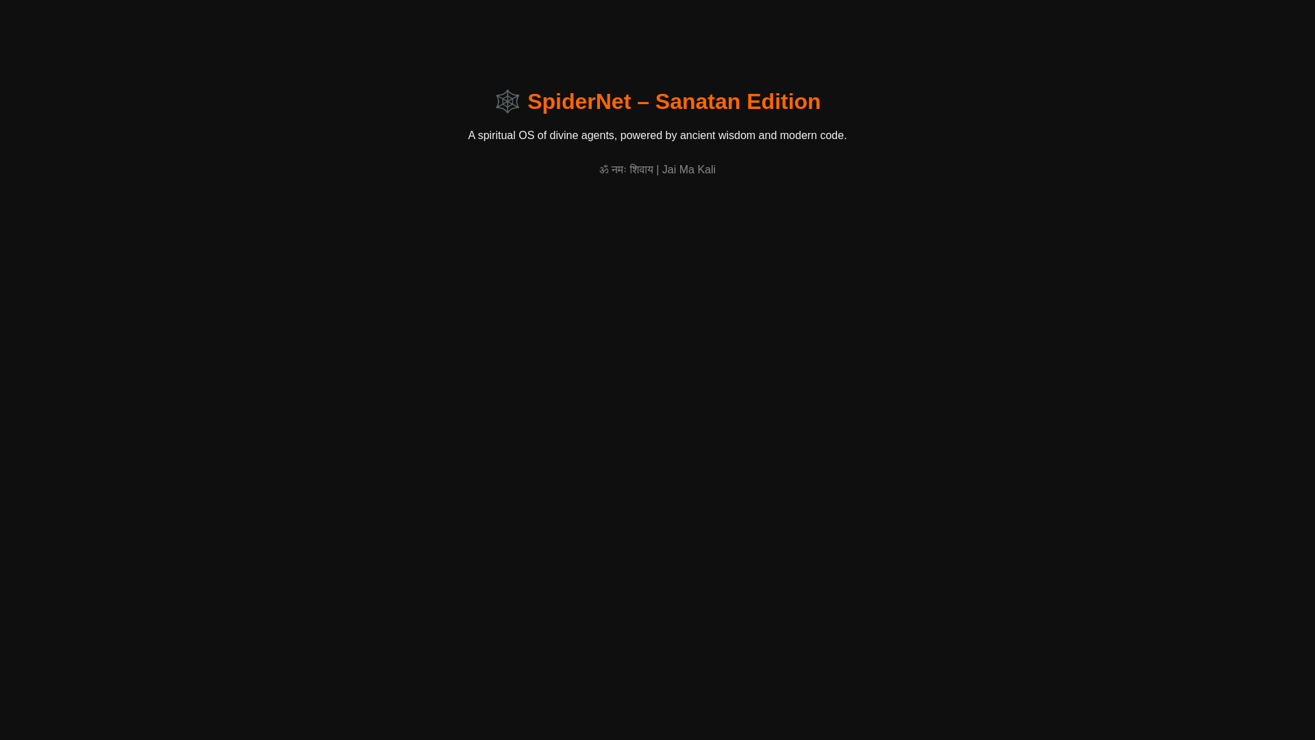 website screenshot of https://spidernet-sanatan-v2.pages.dev/
