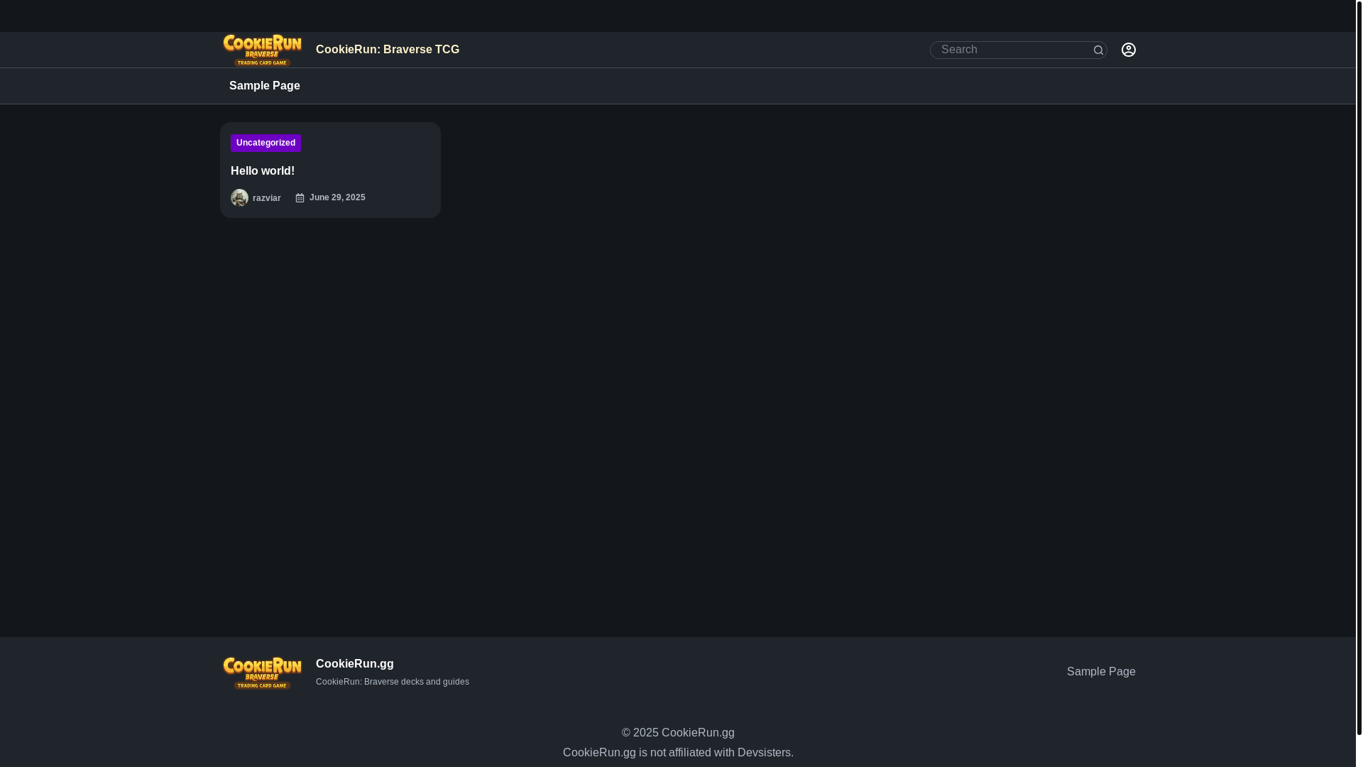 website screenshot of https://cookierun.gg/