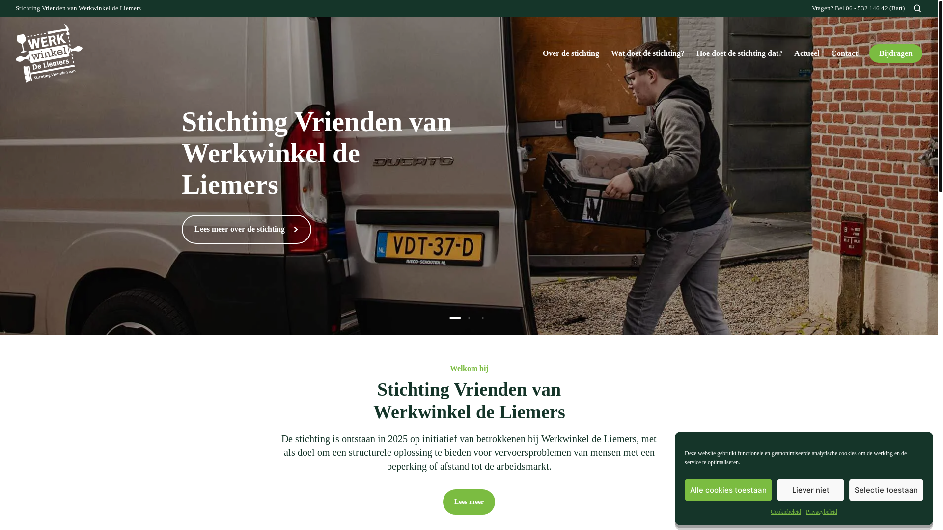 website screenshot of https://stichtingvvwwdl.nl/