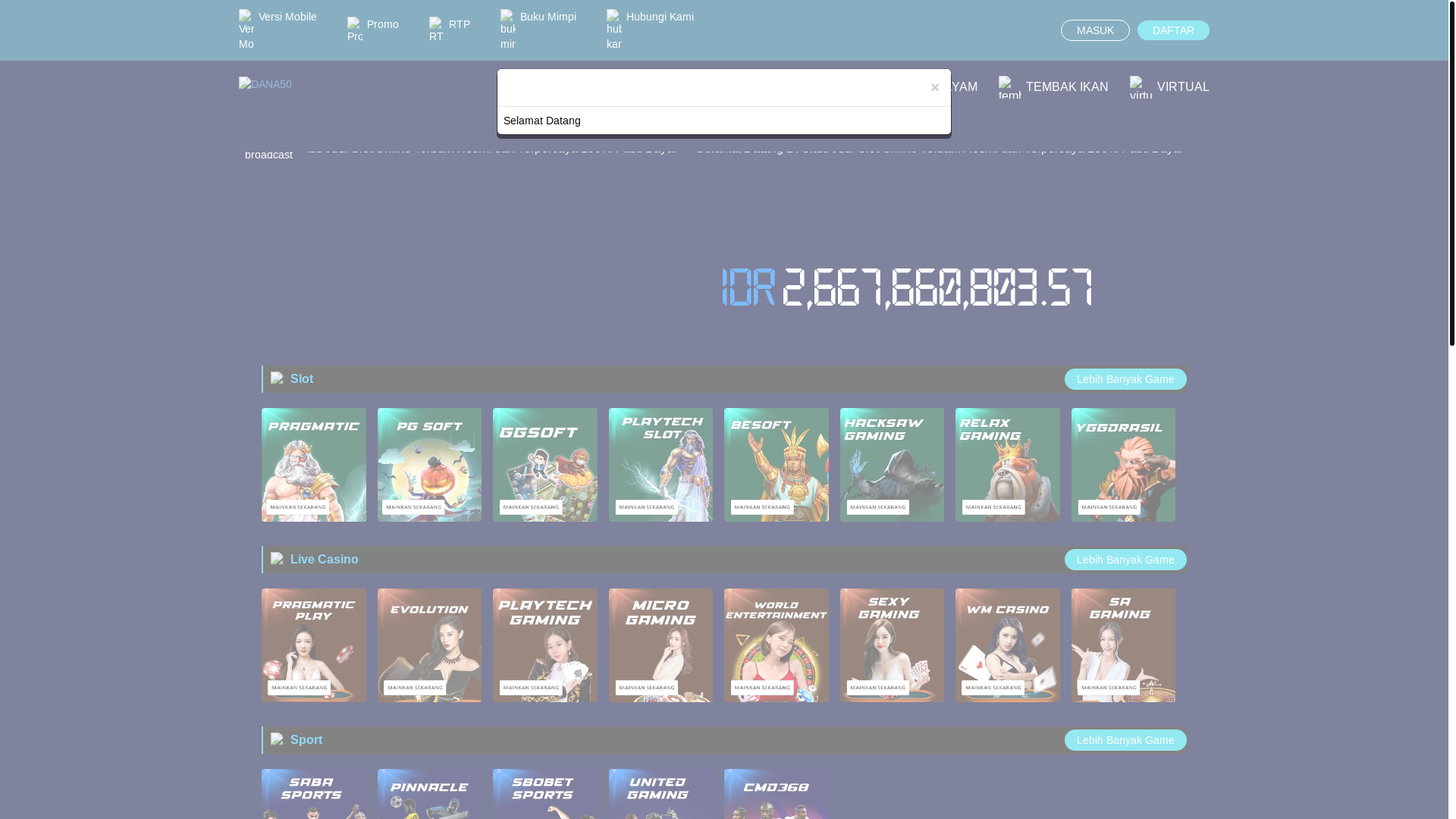 website screenshot of https://dana50.cam/