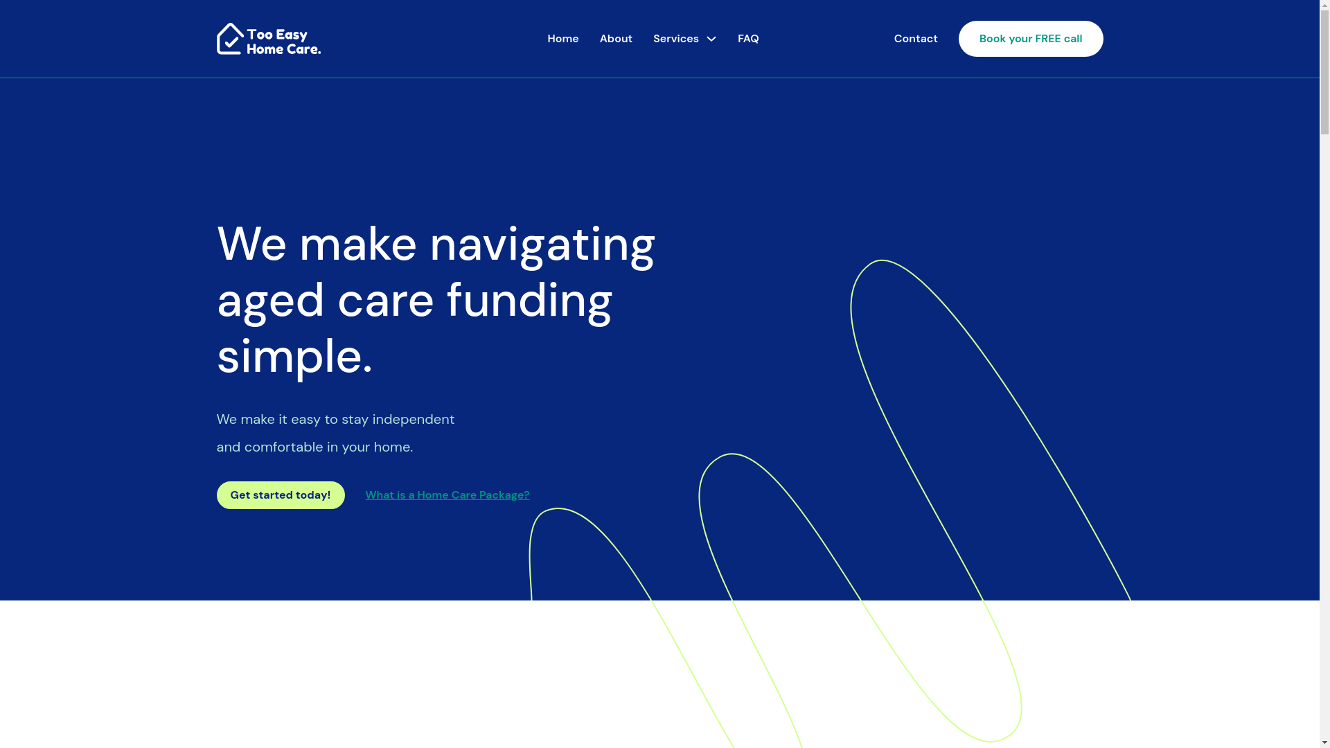 website screenshot of https://tooeasyhomecare.online/