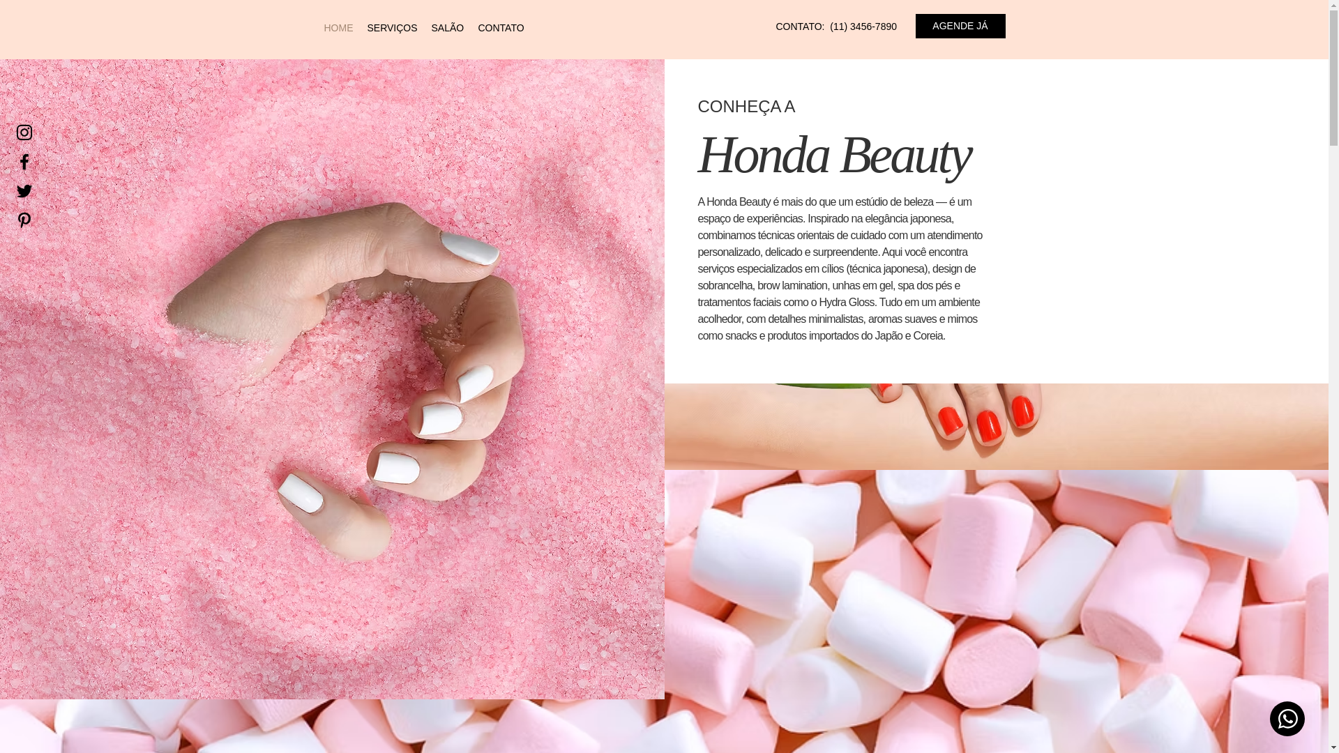 website screenshot of https://hondabeauty.com/