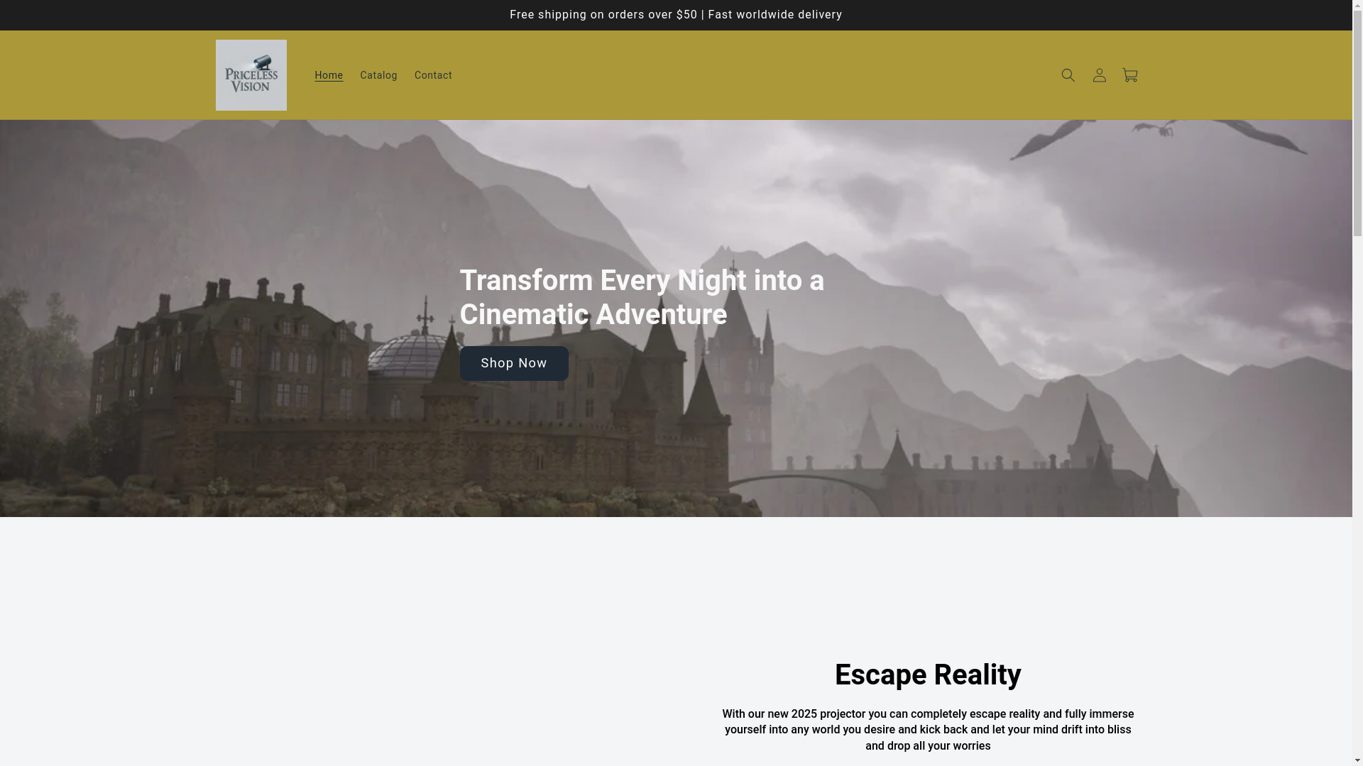 website screenshot of https://thepricelessvision.com/