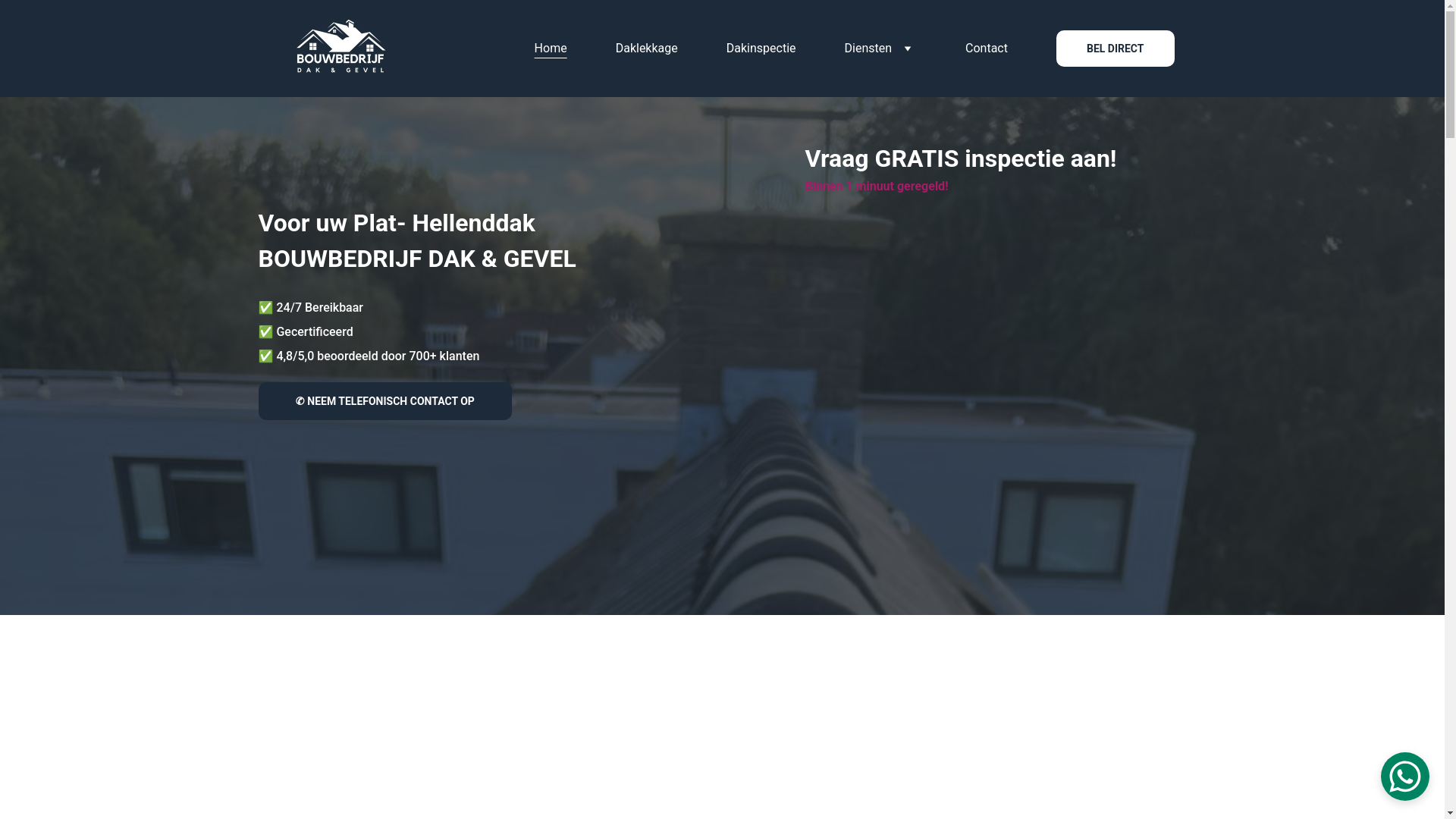 website screenshot of https://bouwbedrijfdakengevel.nl/