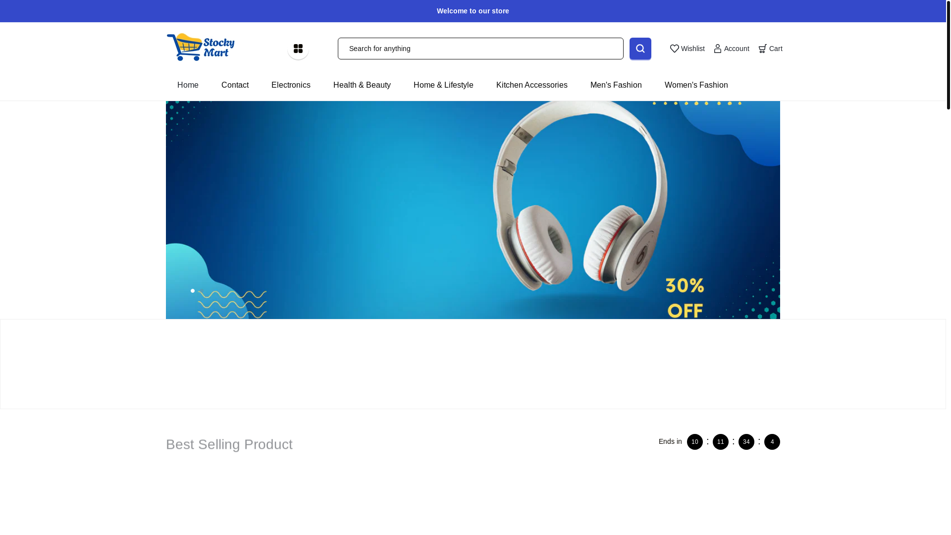 website screenshot of https://stockymart.com/