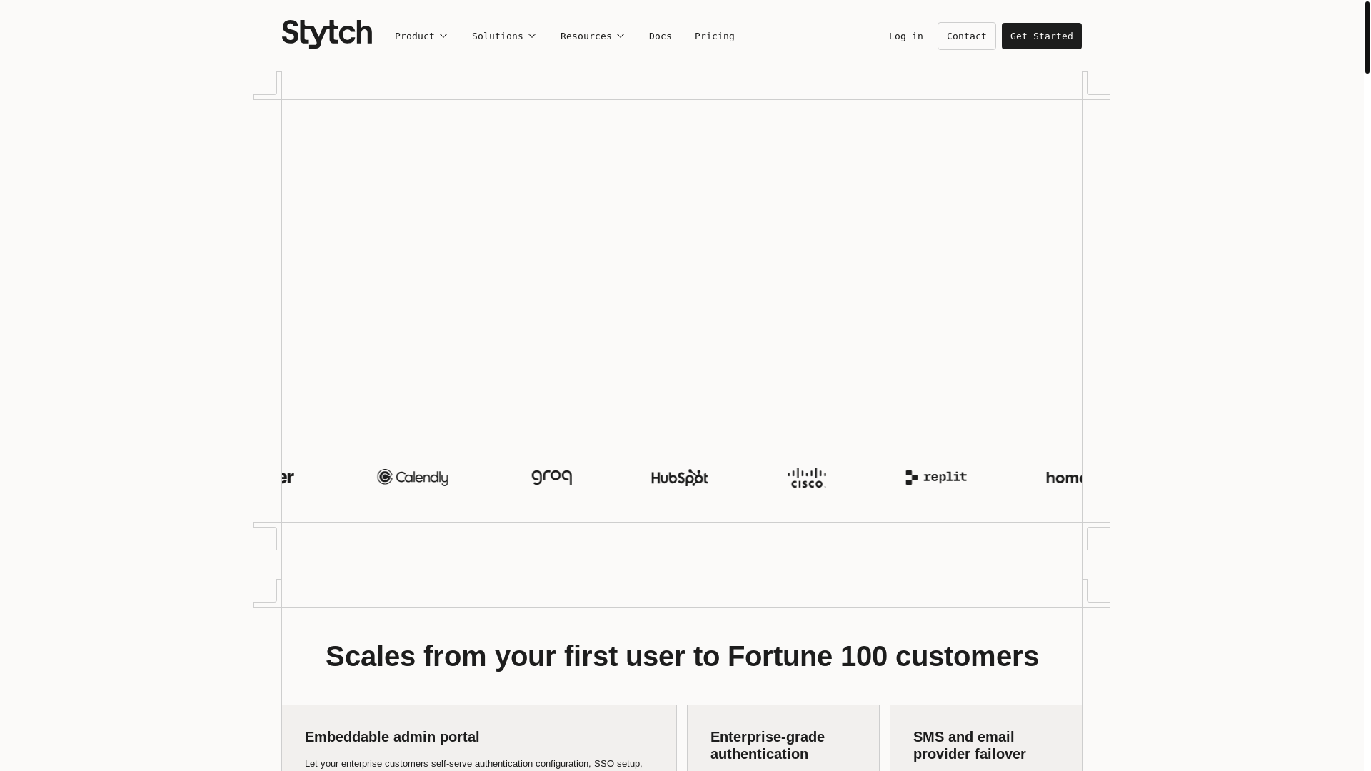 website screenshot of https://stytch.com