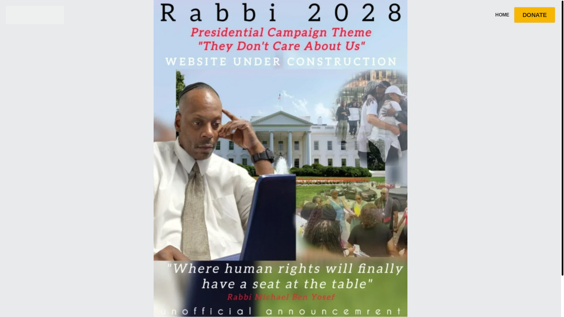 website screenshot of https://rabbiforpresident2028.com/