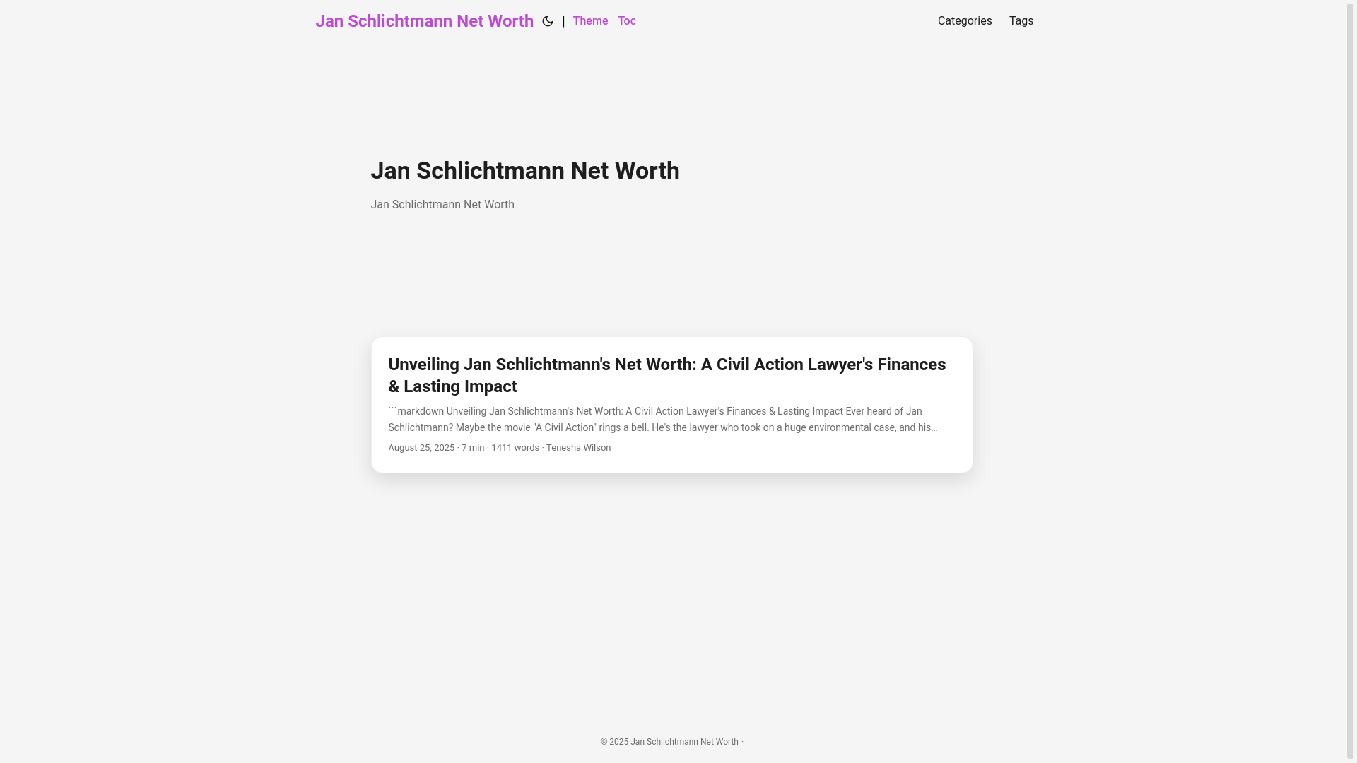 website screenshot of https://jan-schlichtmann-net-worth.pages.dev/