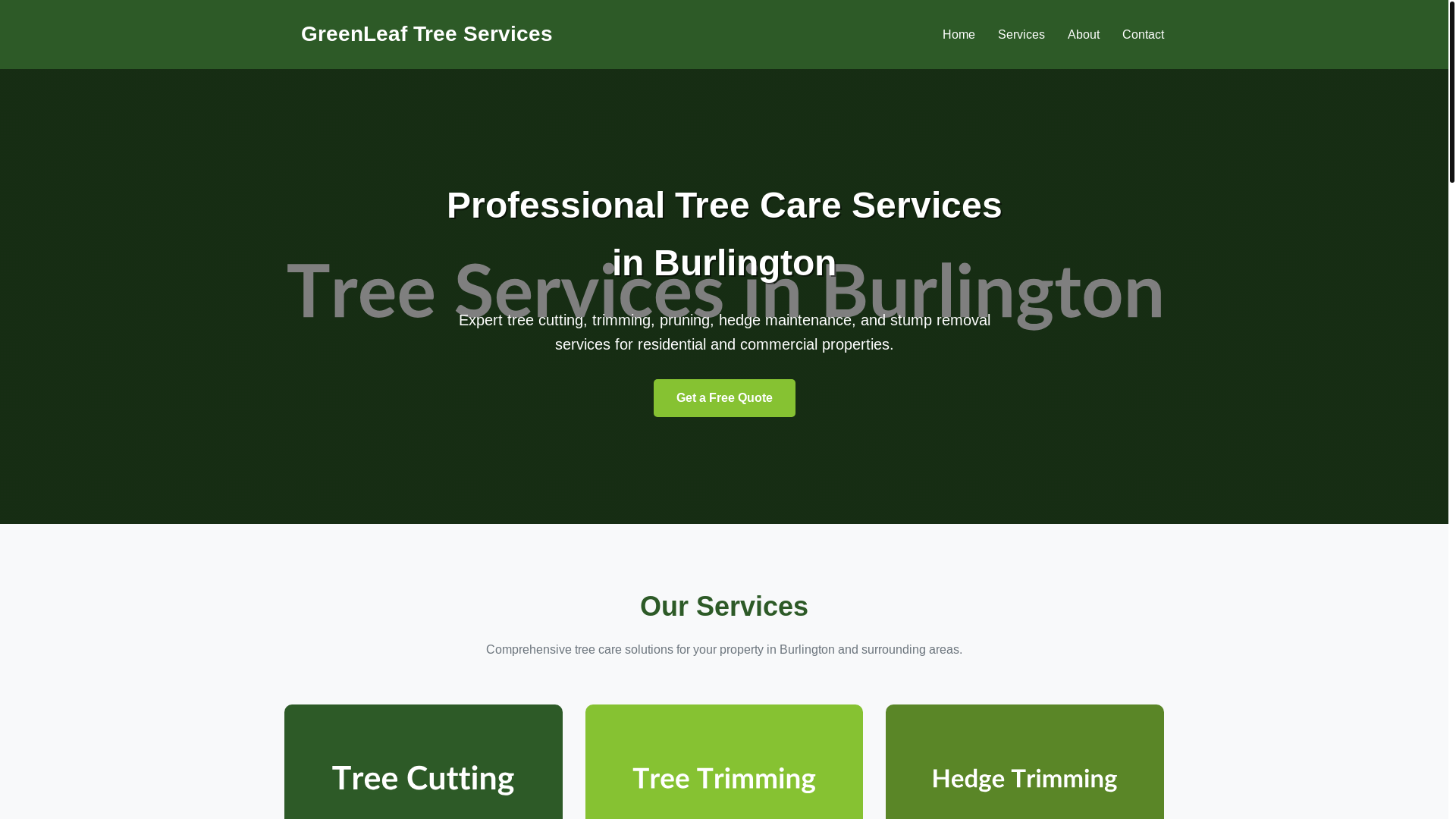 website screenshot of https://tree-removal-burlington.pages.dev/
