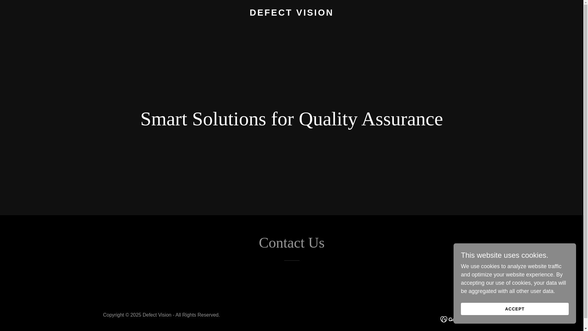 website screenshot of https://defectvision.com/