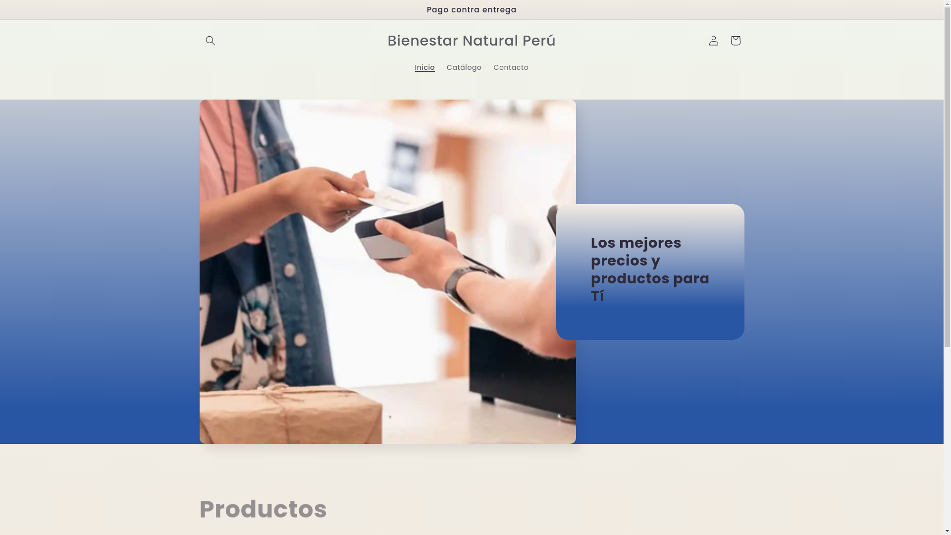 website screenshot of https://bienestarnaturaloficial.com/