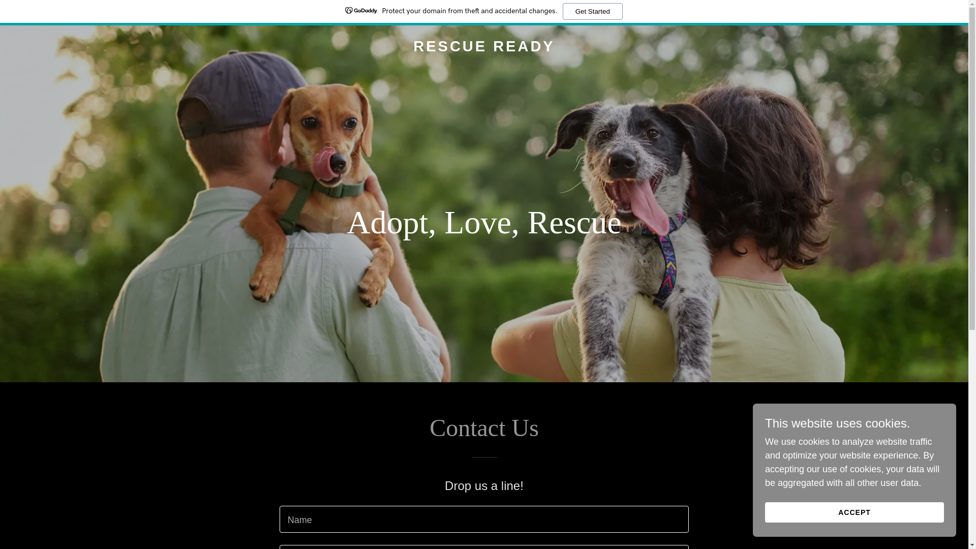 website screenshot of https://joinrescueready.com/