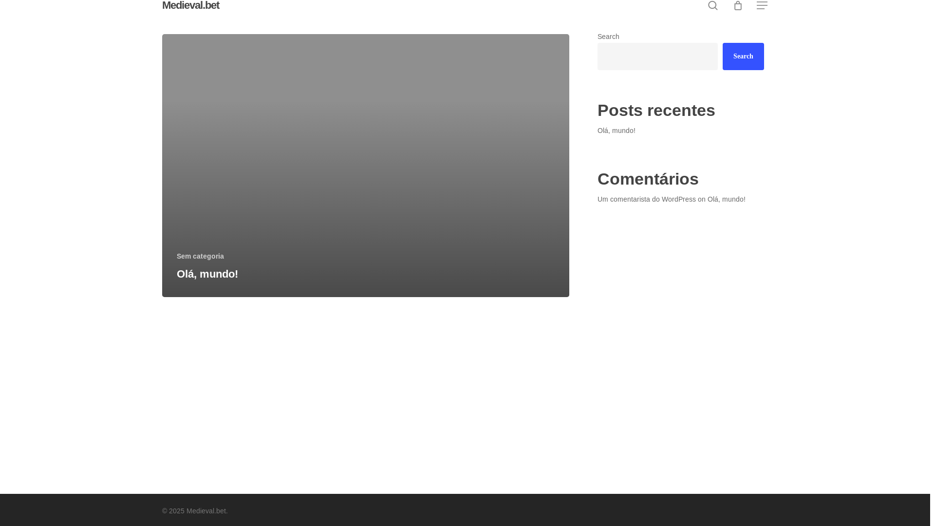 website screenshot of https://medieval.bet/