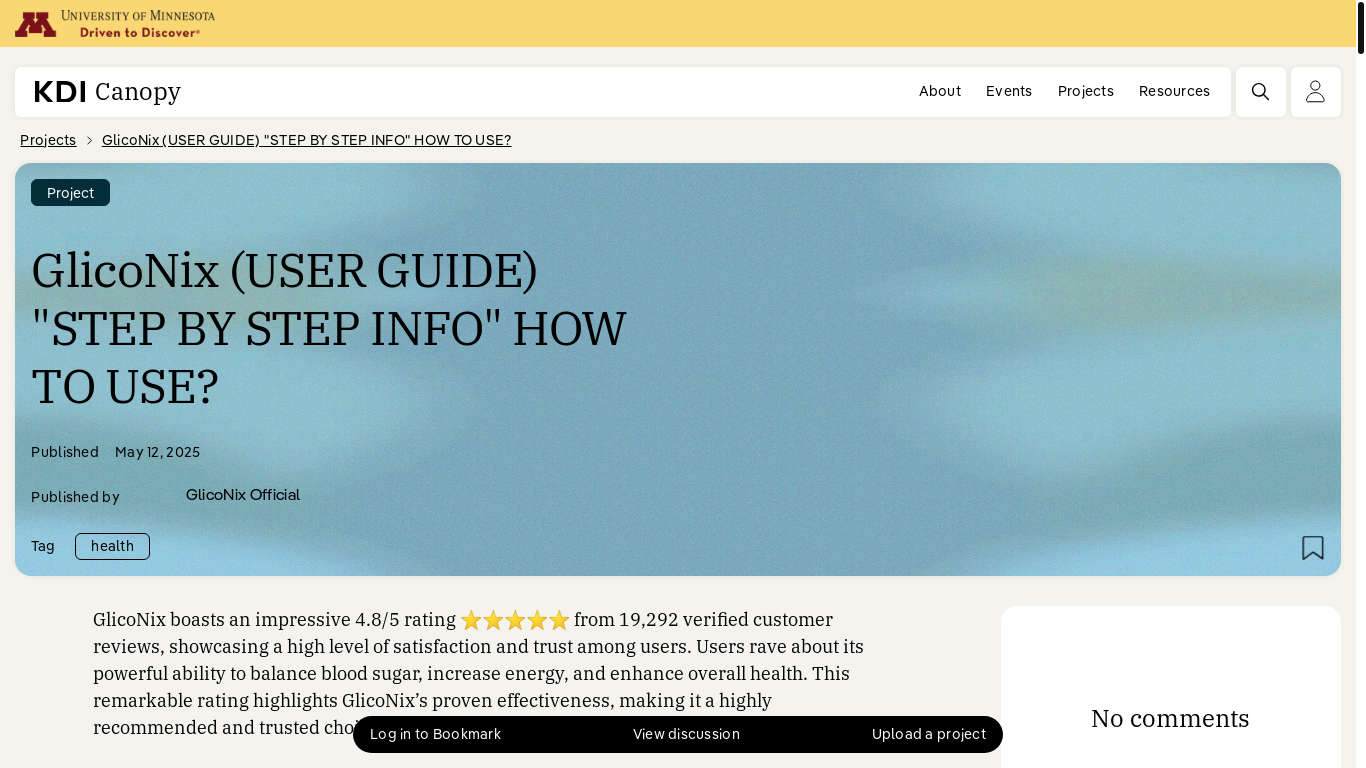 website screenshot of https://kdi.umn.edu/projects/gliconix-user-guide-step-step-info-how-use