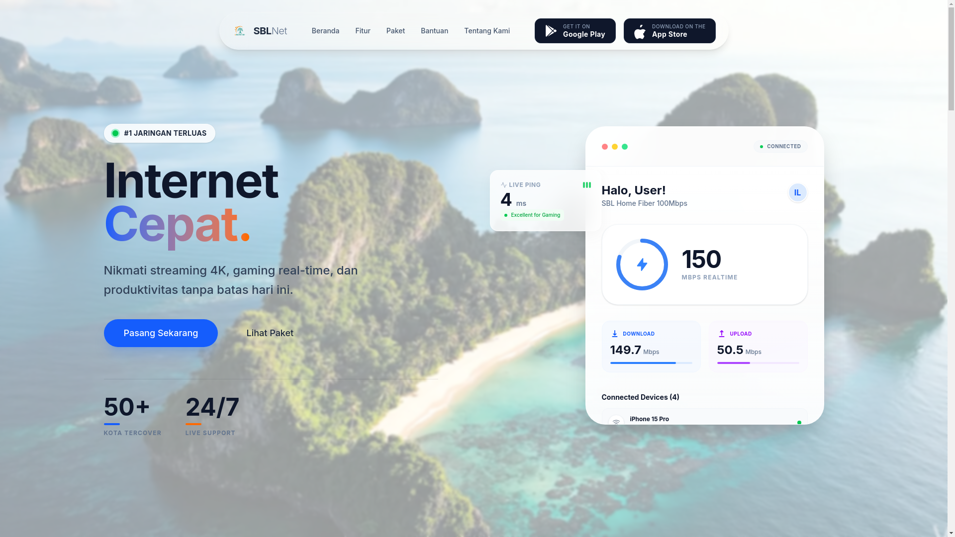 website screenshot of https://sblstaging.id/