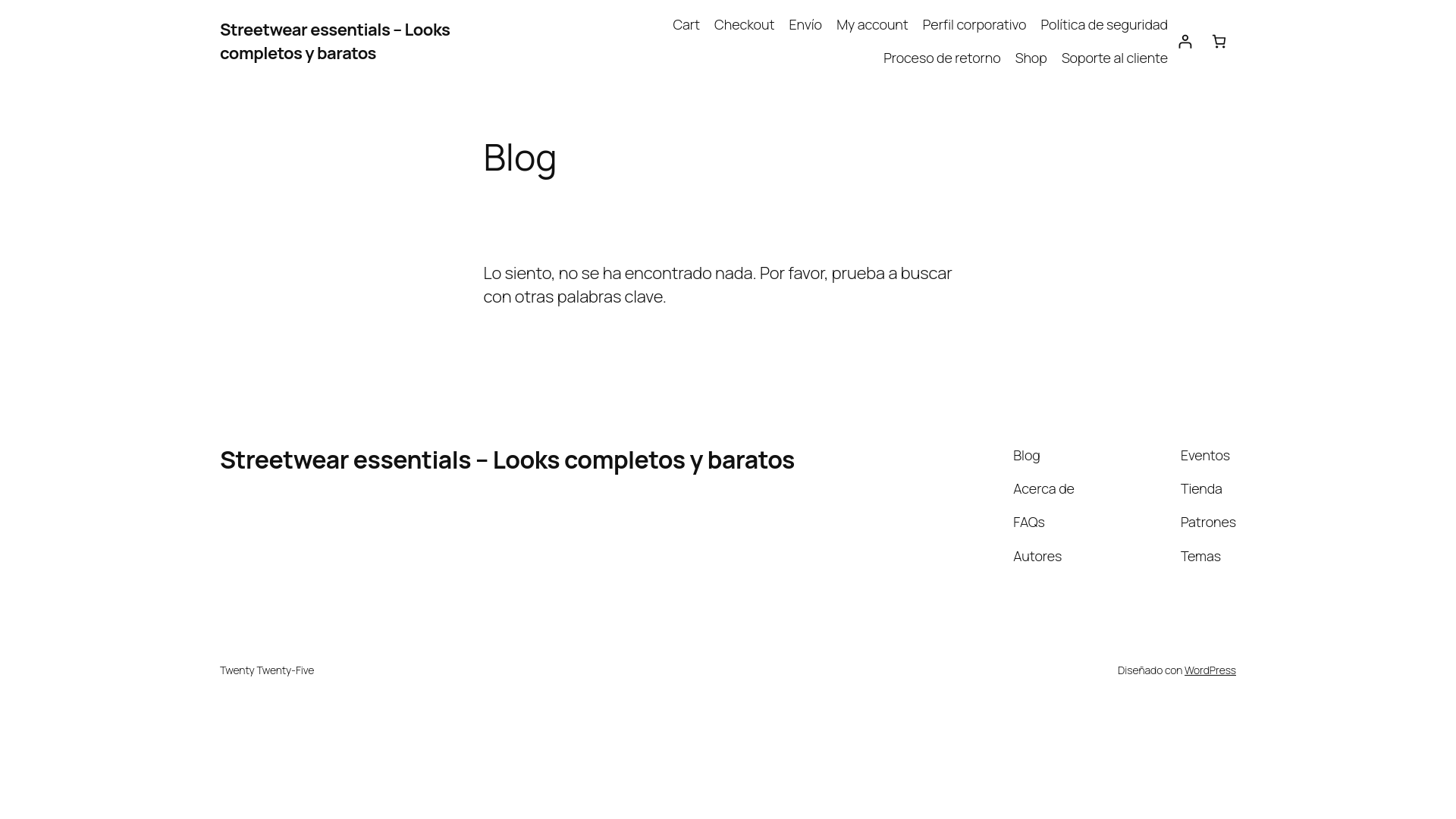 website screenshot of https://streetlooks.es/
