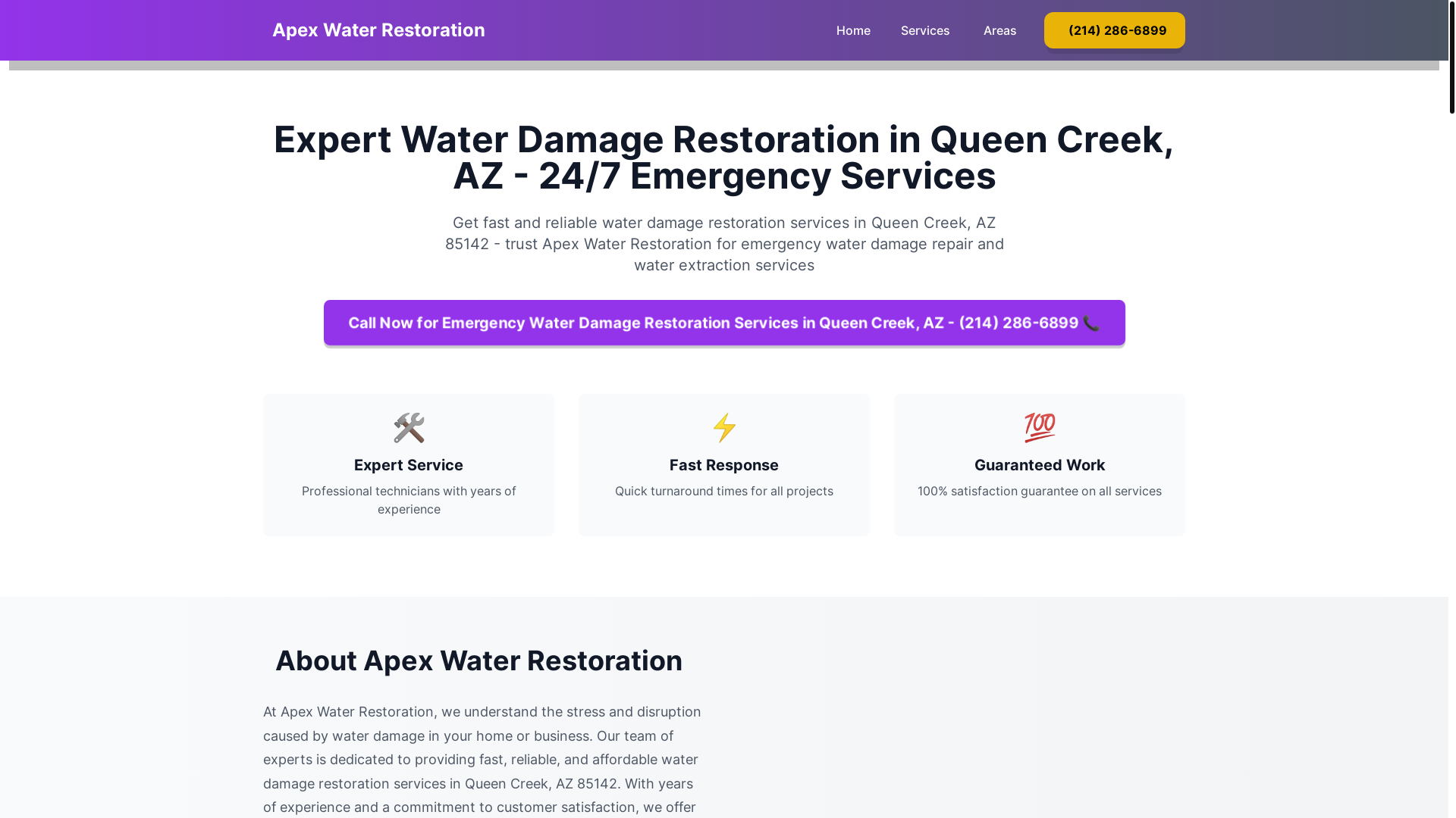 website screenshot of https://water-damage-restoration-queen-creek.pages.dev/