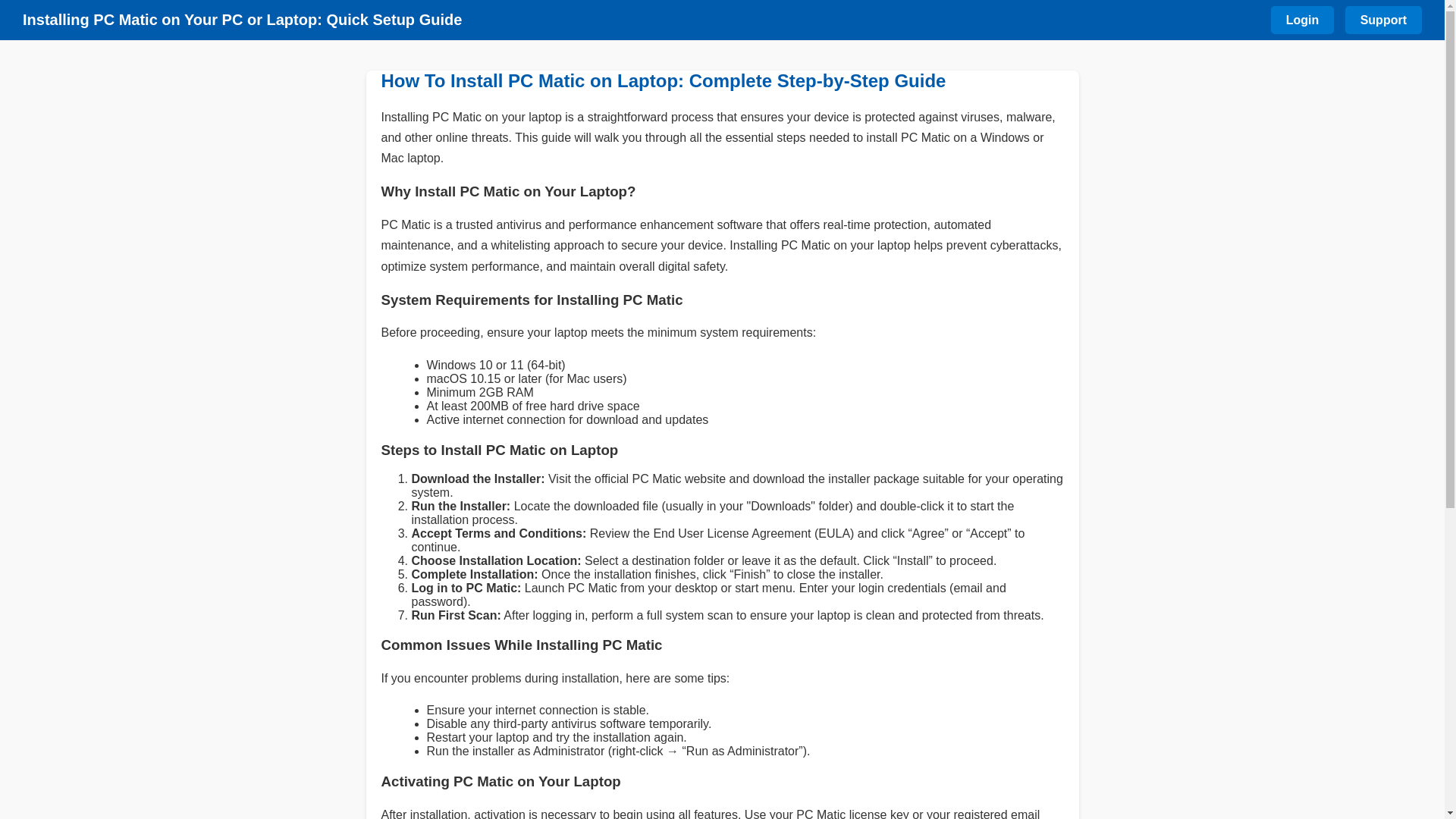 website screenshot of https://installpcmaticonlaptop.pages.dev/