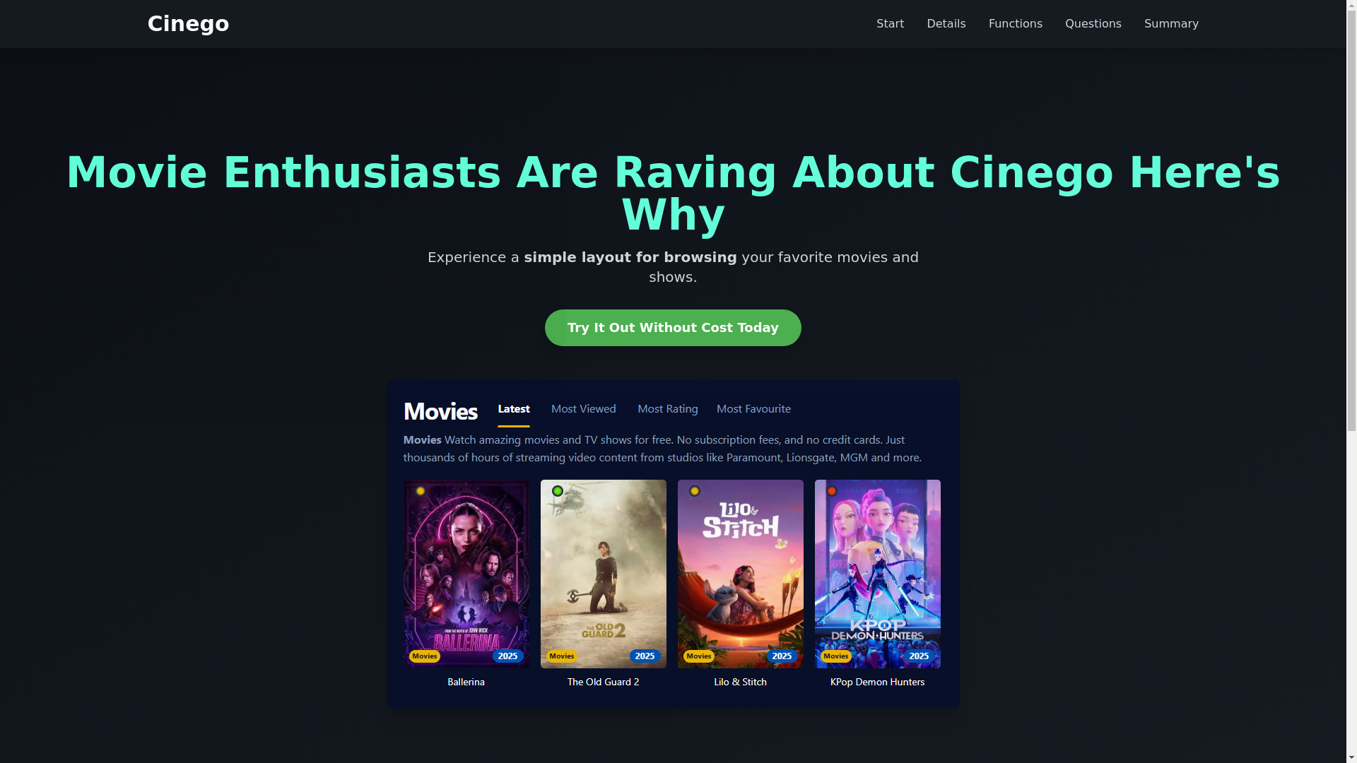 website screenshot of https://cinego-zsym.pages.dev/