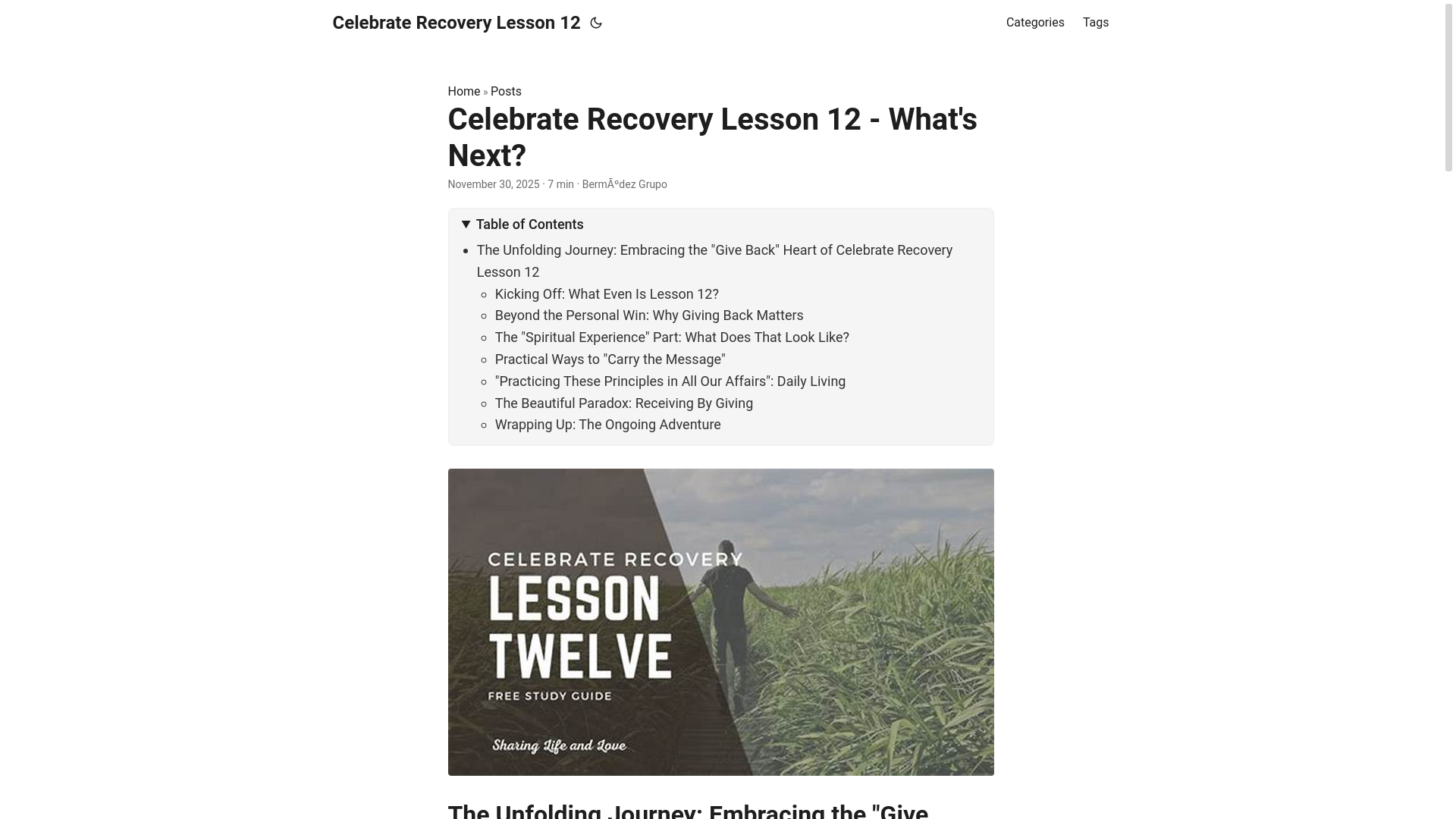 website screenshot of https://celebraterecoverylesson122.pages.dev/