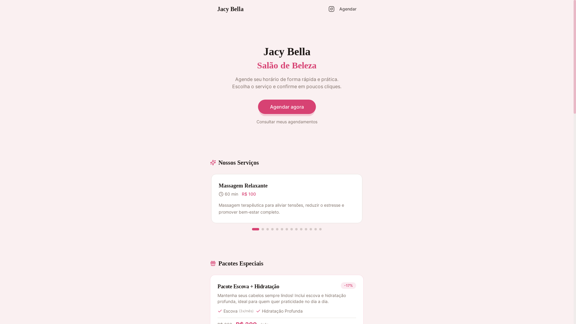 website screenshot of https://jacybella.site/