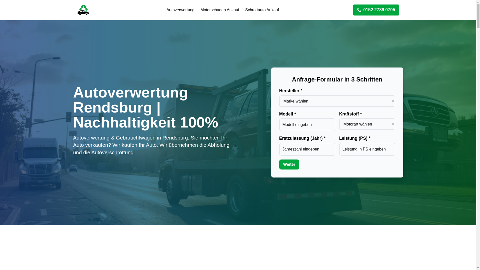 website screenshot of https://autoverwertung-rendsburg.de/
