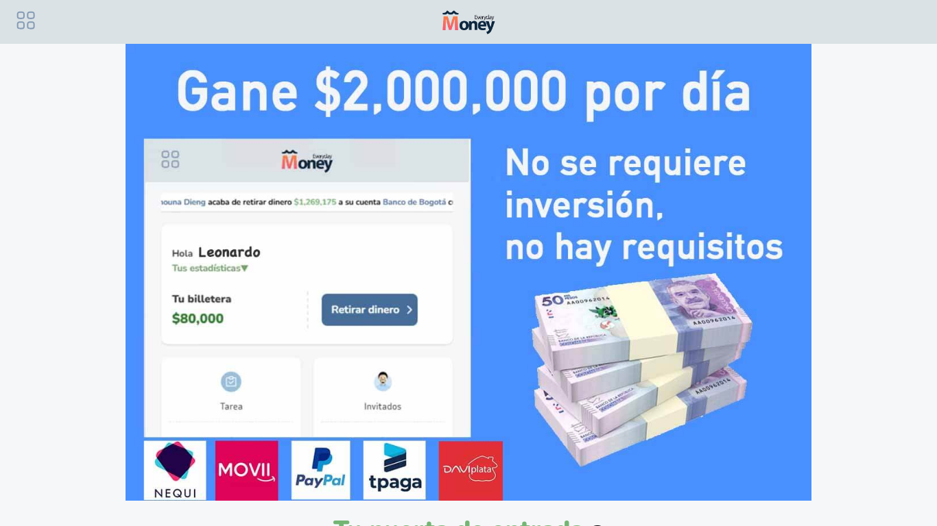 website screenshot of https://moneyeveryday-cdddco.top/