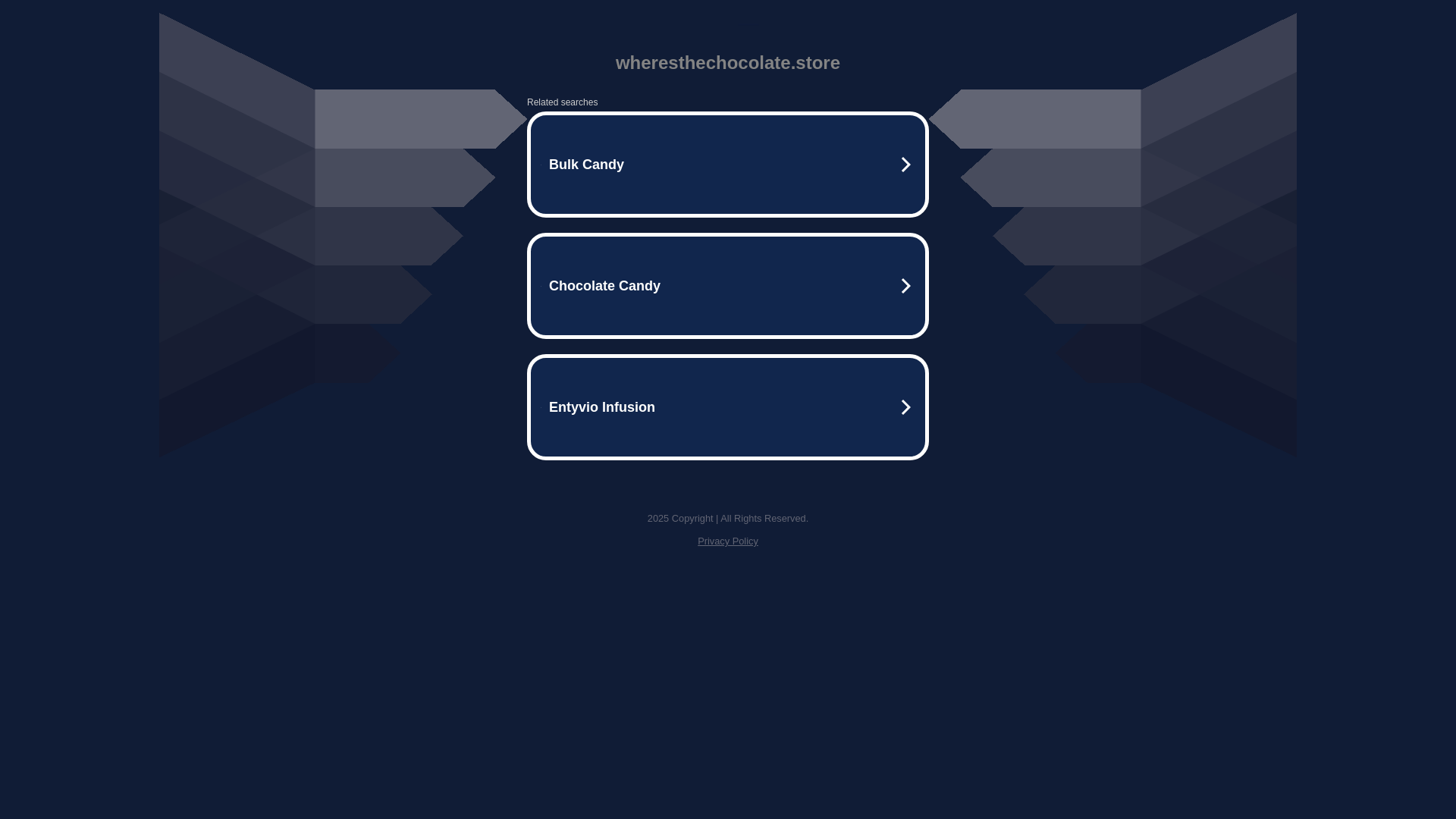 website screenshot of https://wheresthechocolate.store/