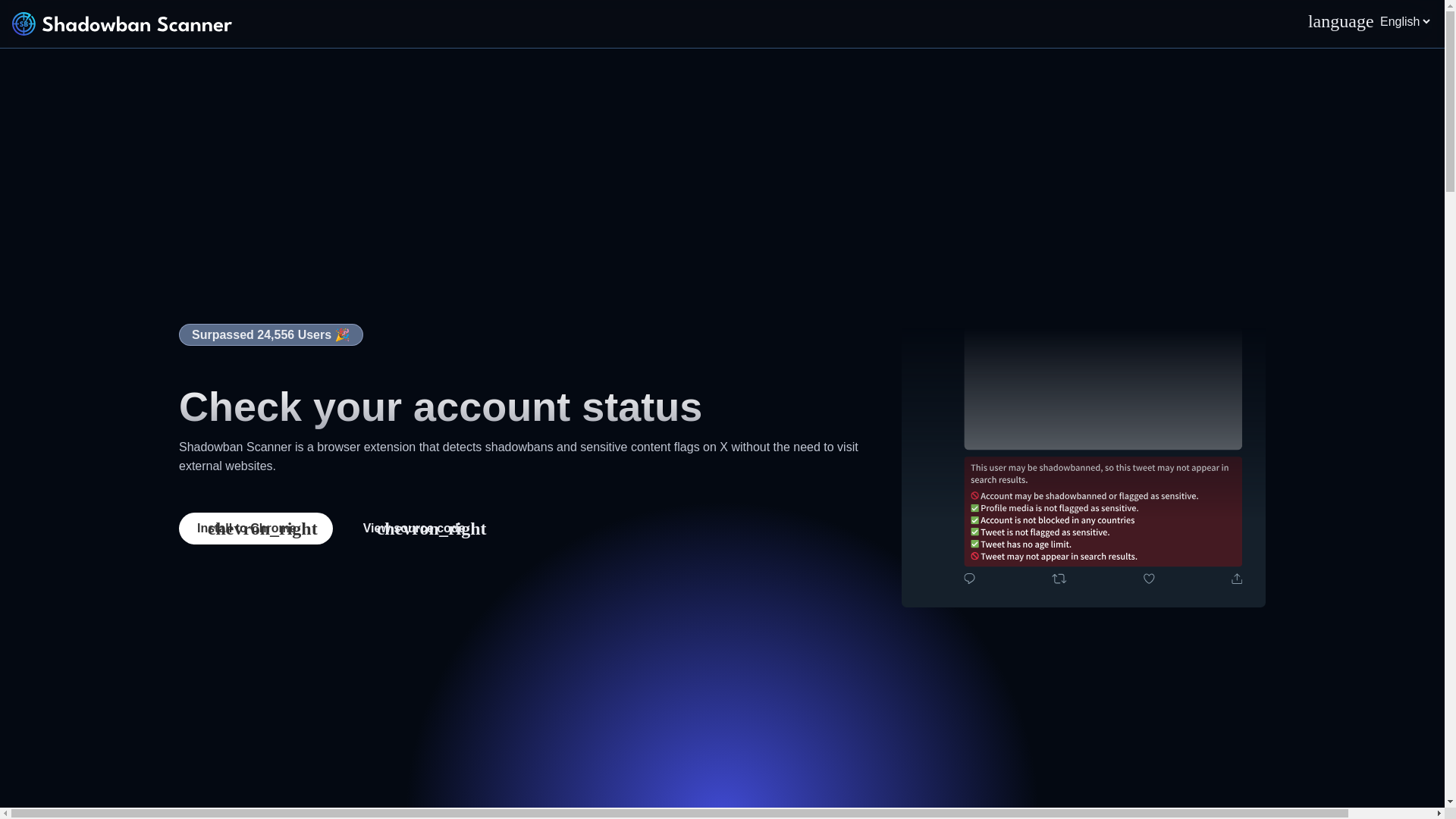 website screenshot of https://shadowban-scanner.pages.dev/